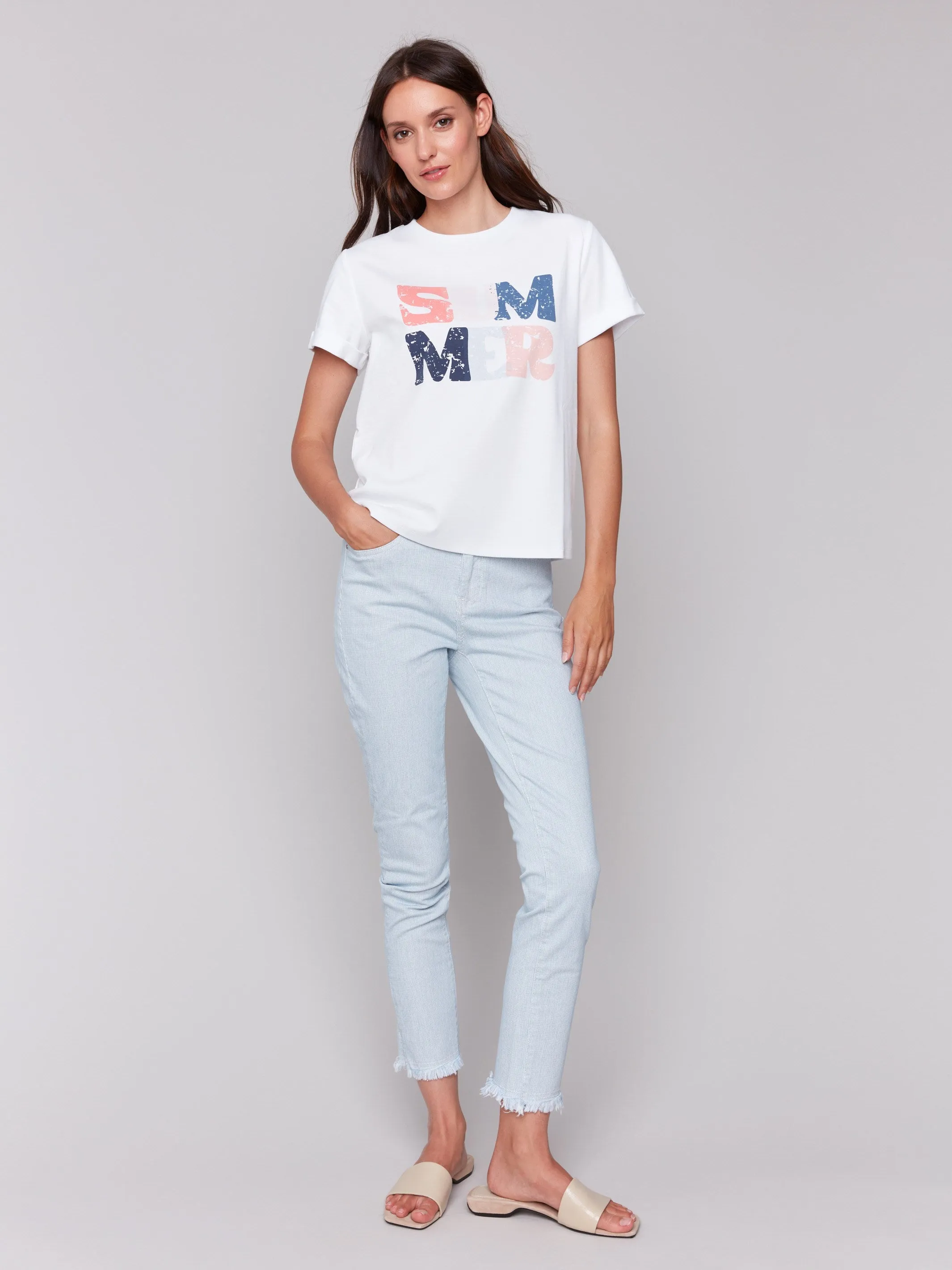 Cotton Graphic T-Shirt - White sold by Charlie B product image thumbnail 2