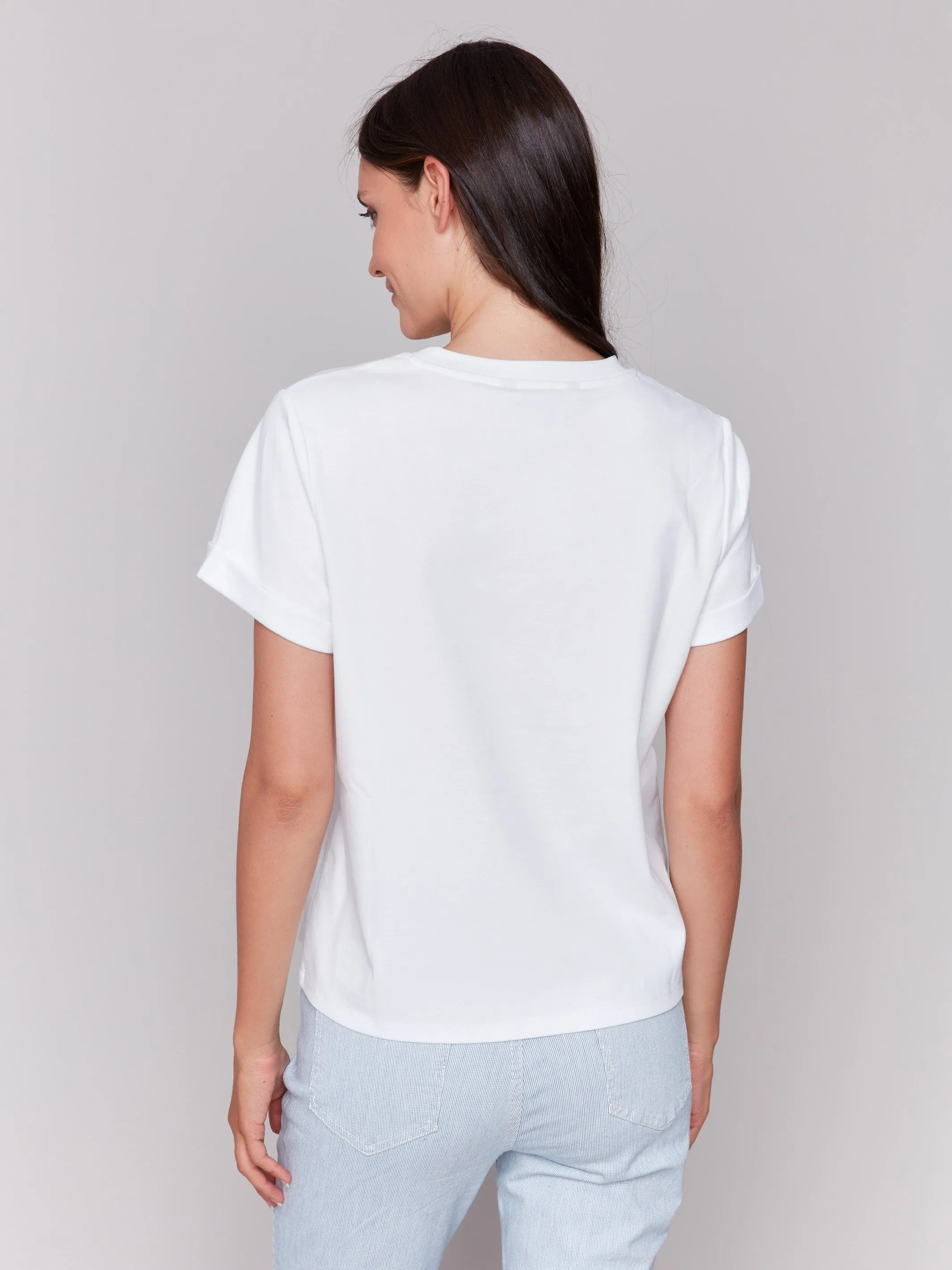 Cotton Graphic T-Shirt - White sold by Charlie B product image thumbnail 3