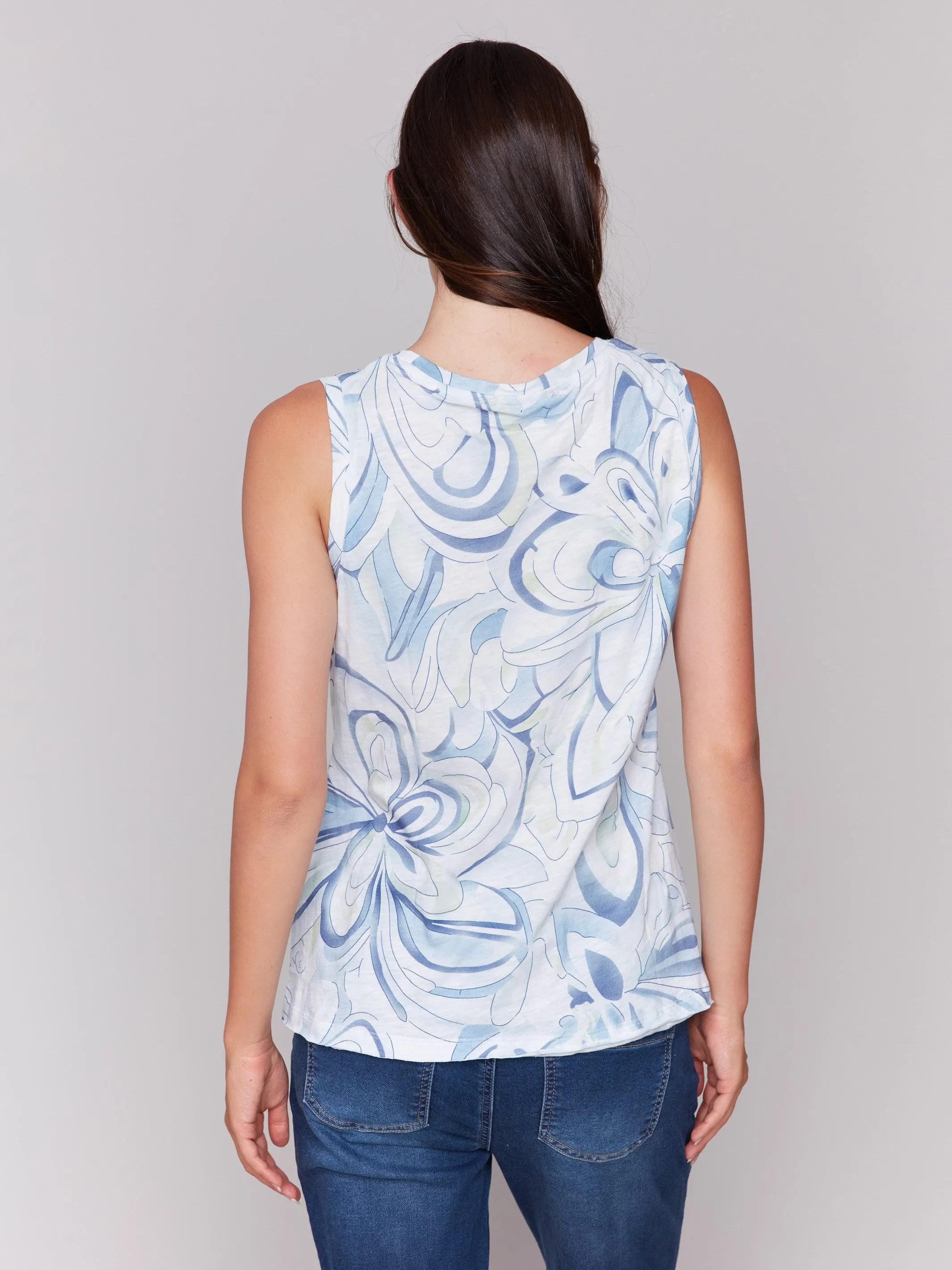 Printed Organic Cotton Sleeveless Top - Swirls sold by Charlie B product image thumbnail 4