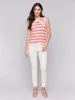 Sleeveless Crochet Crew Neck Top - Begonia sold by Charlie B
