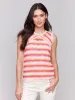 Sleeveless Crochet Crew Neck Top - Begonia sold by Charlie B
