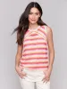 Sleeveless Crochet Crew Neck Top - Begonia sold by Charlie B