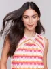 Sleeveless Crochet Crew Neck Top - Begonia sold by Charlie B