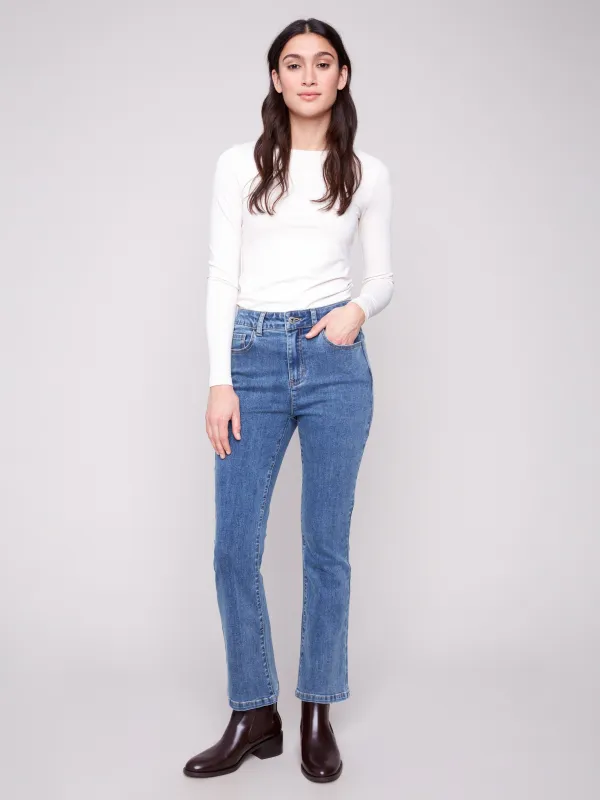 Bootcut Stretch Denim Pants - Medium Blue sold by Charlie B