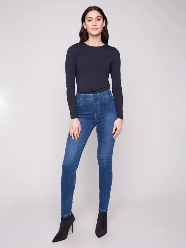 Denim Pull-On Pants - Indigo sold by Charlie B