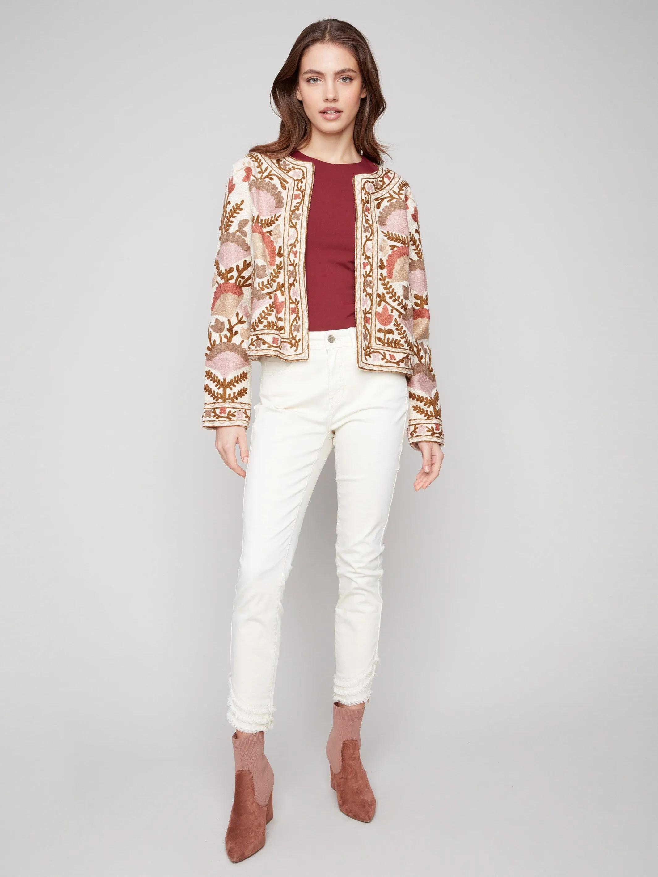 Embroidered Open Front Jacket - Ceremony sold by Charlie B product image thumbnail 2