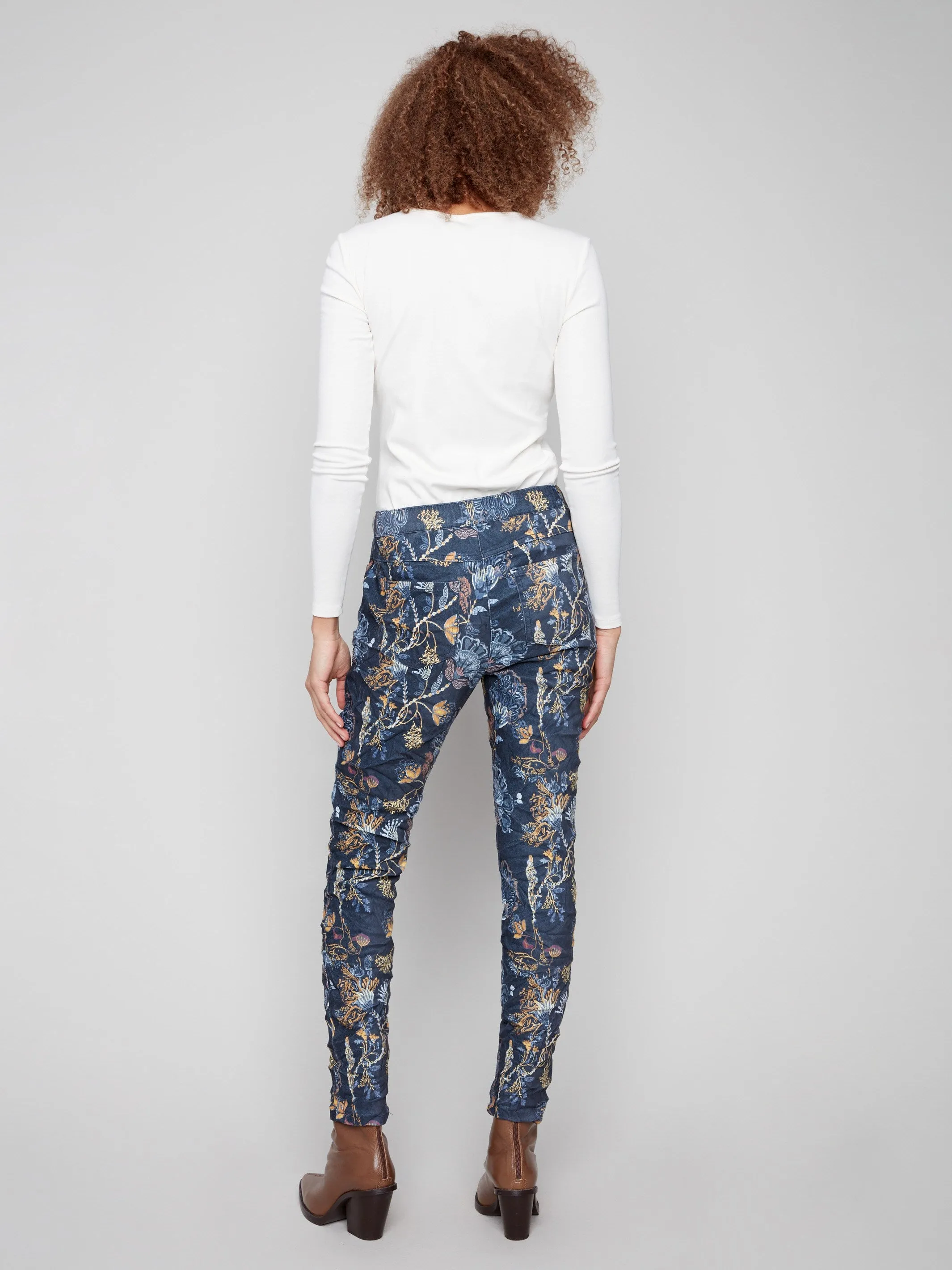 Printed Crinkle Suede Jogger Pants - Rio sold by Charlie B product image thumbnail 4