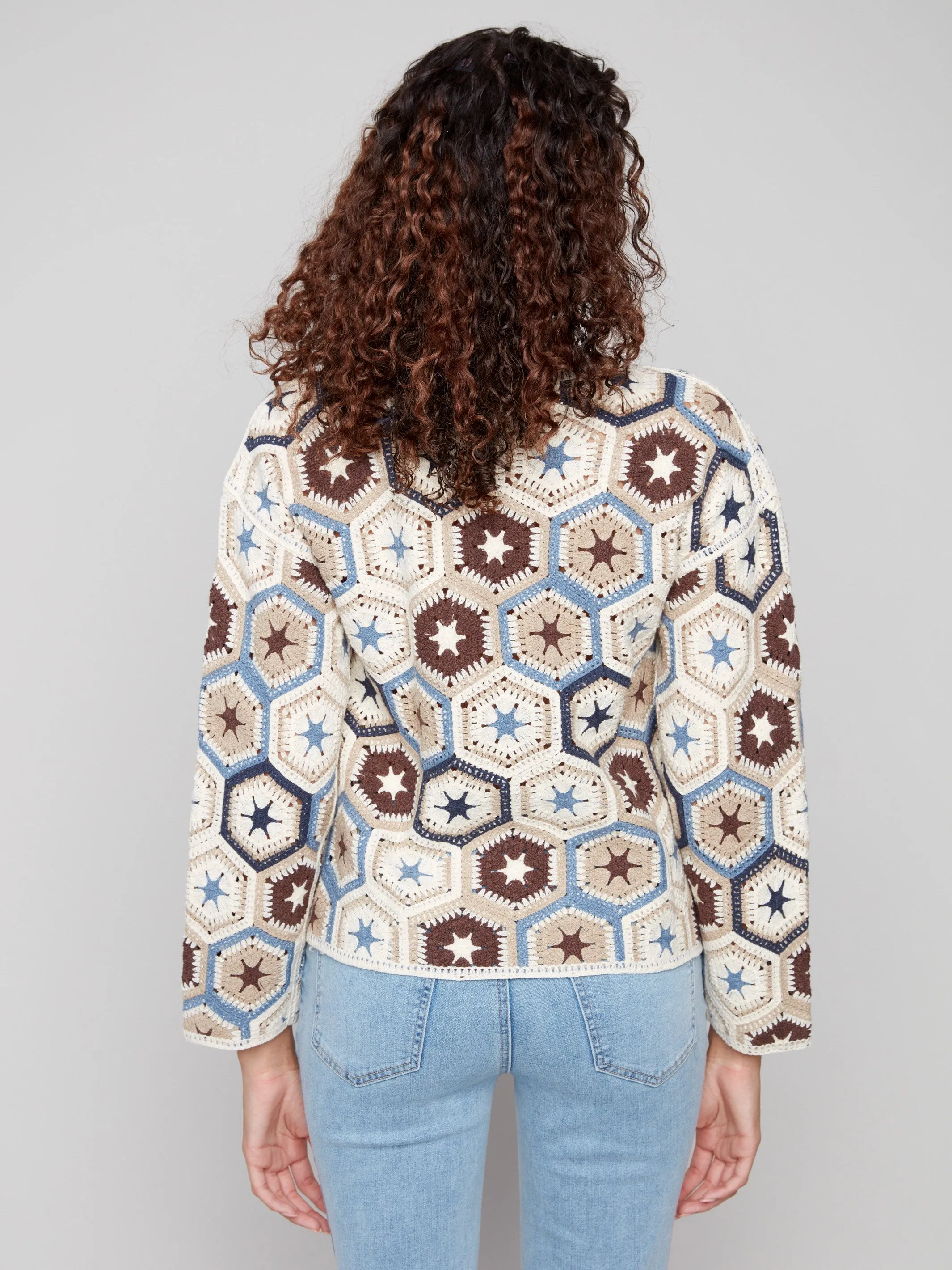 Crochet Boat Neck Top - Oxford sold by Charlie B product image thumbnail 4