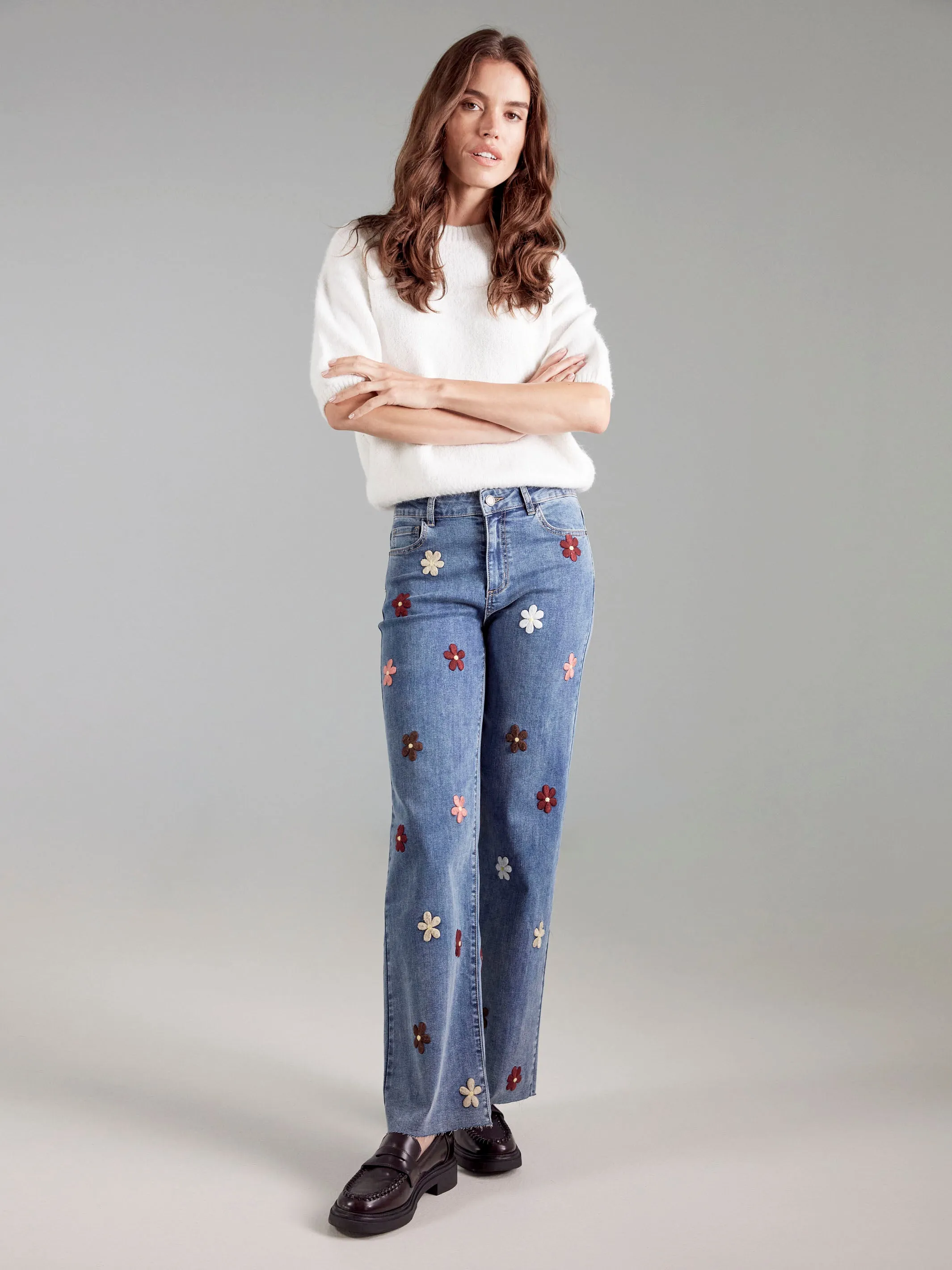 Balloon Elbow Sleeve Knit Sweater - Ecru sold by Charlie B product image thumbnail 5