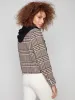 Glenn Plaid Hooded Jacket - Mocha sold by Charlie B