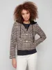 Glenn Plaid Hooded Jacket - Mocha sold by Charlie B