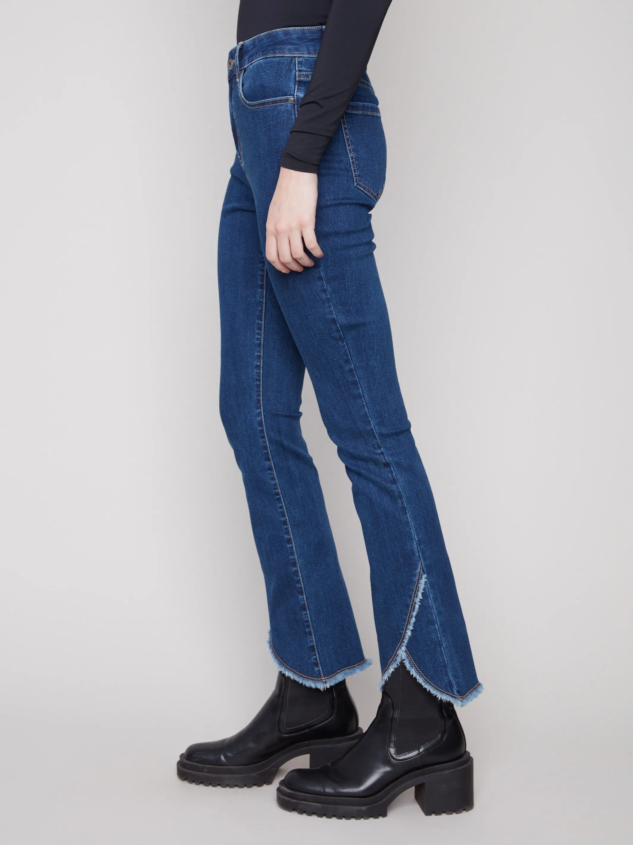 Front Tulip Hem Jeans - Indigo sold by Charlie B product image thumbnail 5