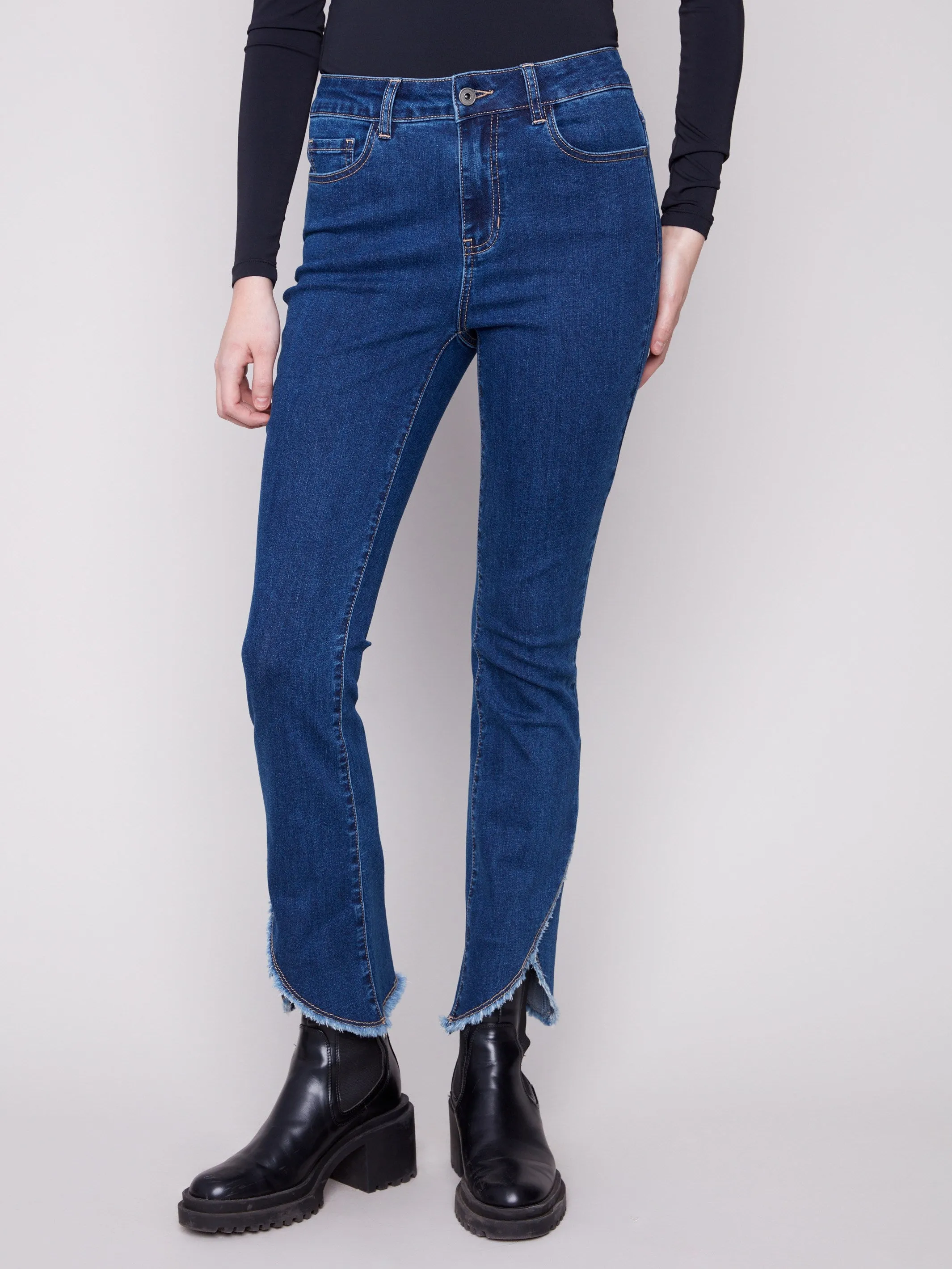 Front Tulip Hem Jeans - Indigo sold by Charlie B product image thumbnail 2