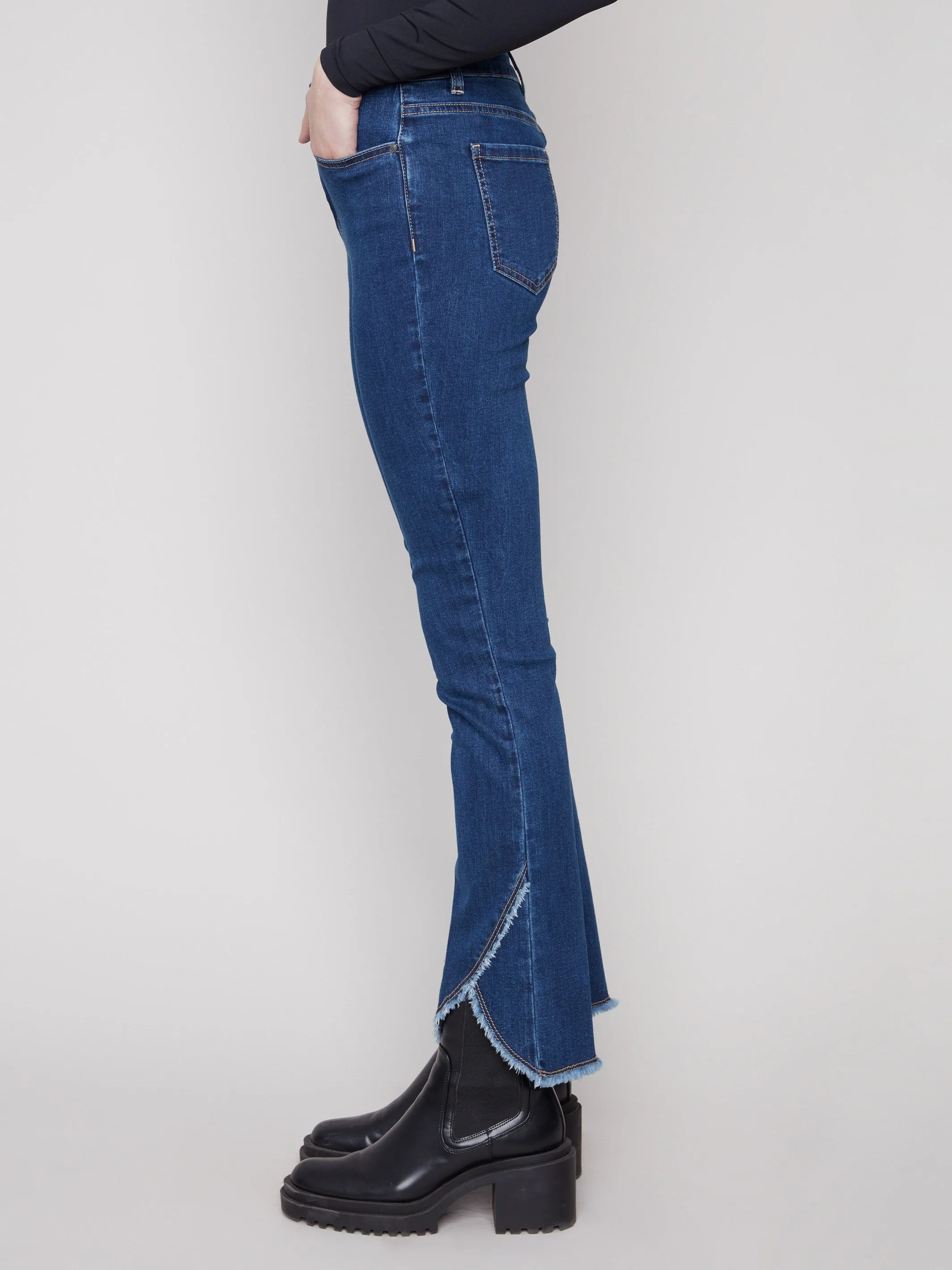 Front Tulip Hem Jeans - Indigo sold by Charlie B product image thumbnail 3