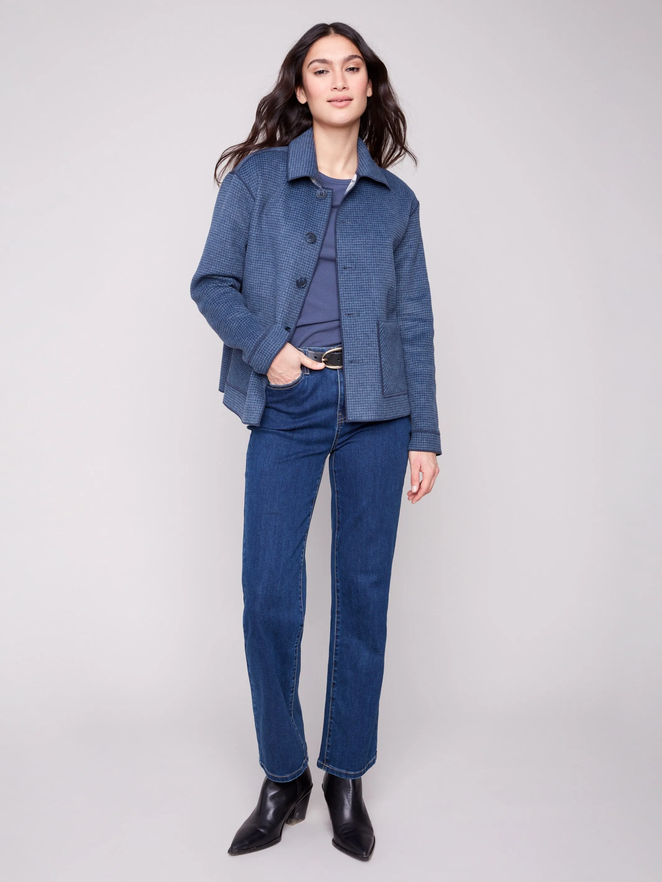 Reversible Plaid Jacket - Moonlight sold by Charlie B product image thumbnail 2