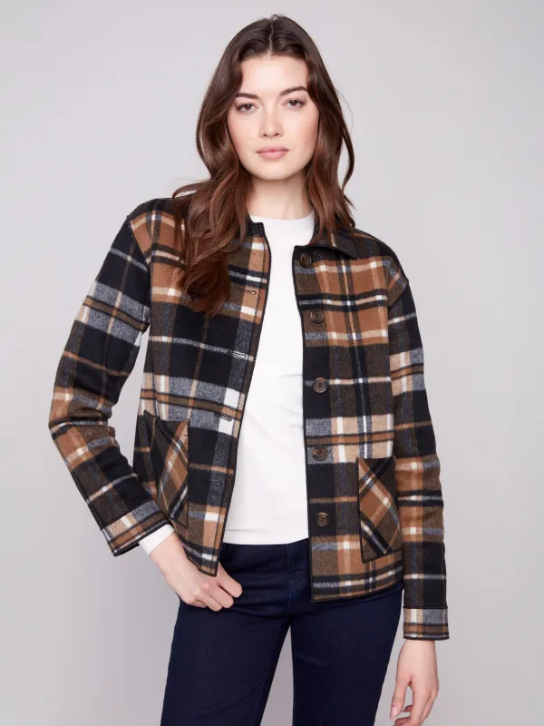 Reversible Plaid Jacket - Cacao sold by Charlie B