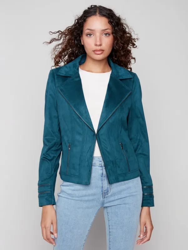 Vintage Faux Suede Jacket - Evergreen sold by Charlie B