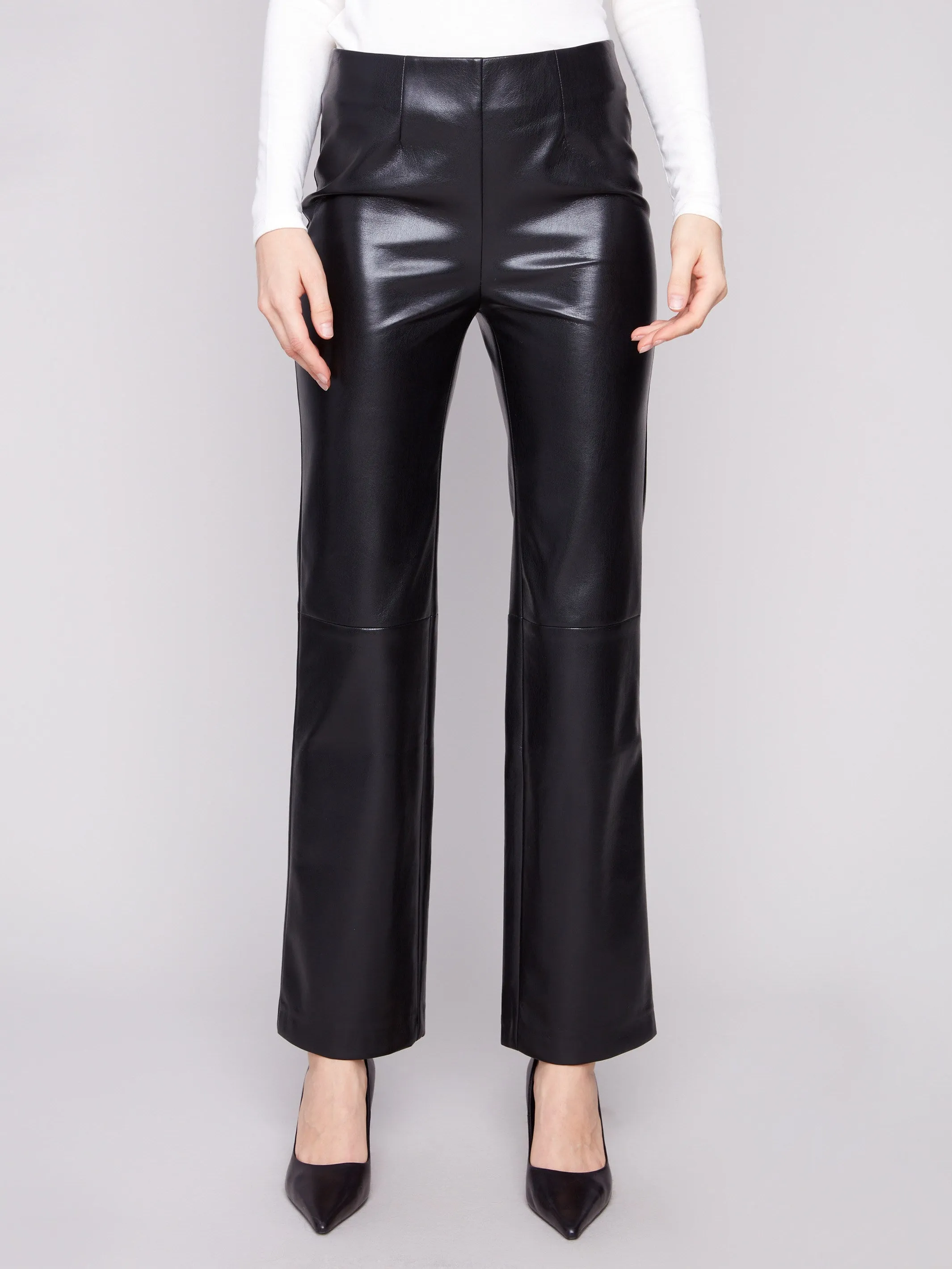Faux Leather Pull-On Pants - Black sold by Charlie B product image thumbnail 2