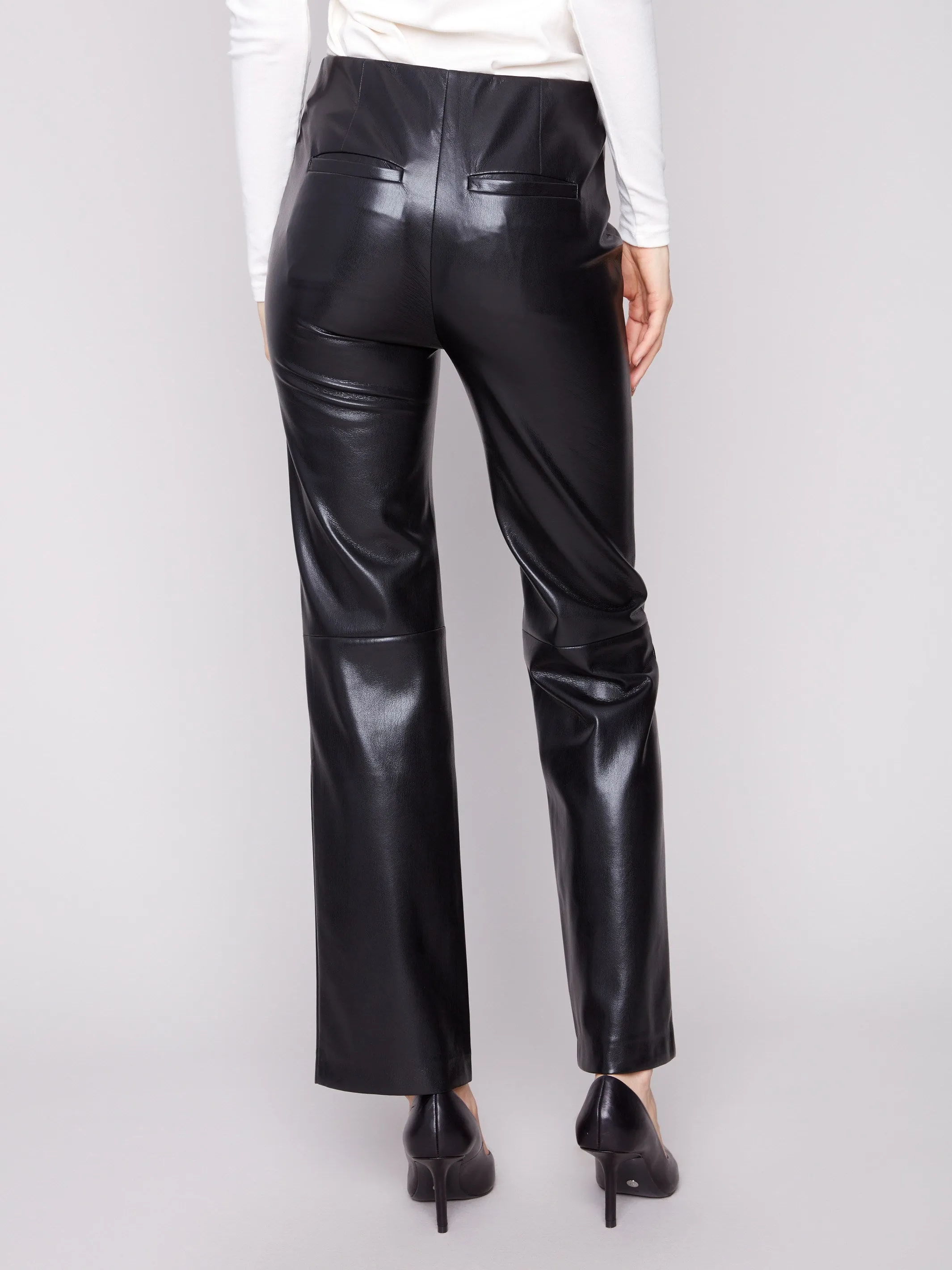 Faux Leather Pull-On Pants - Black sold by Charlie B product image thumbnail 4