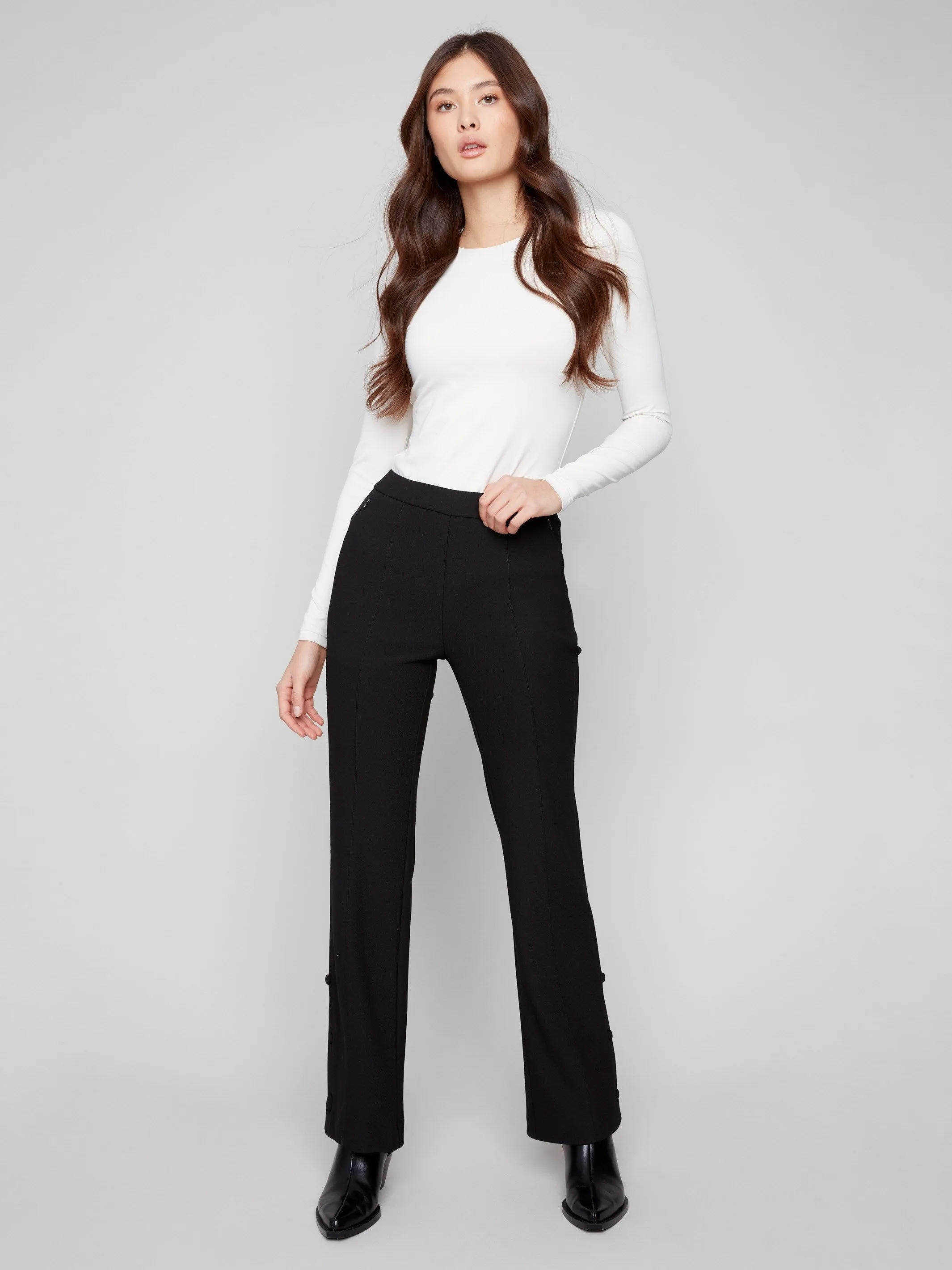 Gutsy Crepe Flare Pants - Black sold by Charlie B