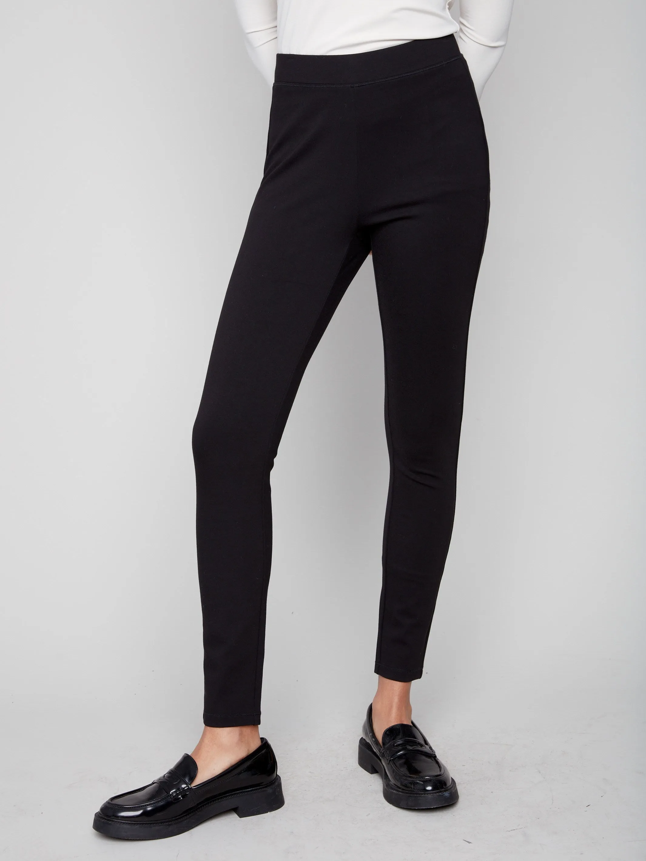 Pull-On Ponte Skinny Pants - Black sold by Charlie B product image thumbnail 2