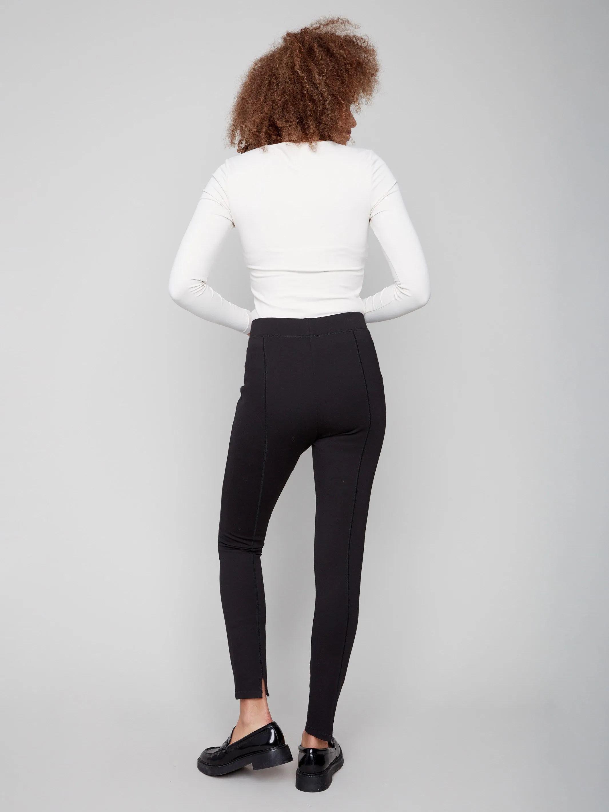 Pull-On Ponte Skinny Pants - Black sold by Charlie B product image thumbnail 4