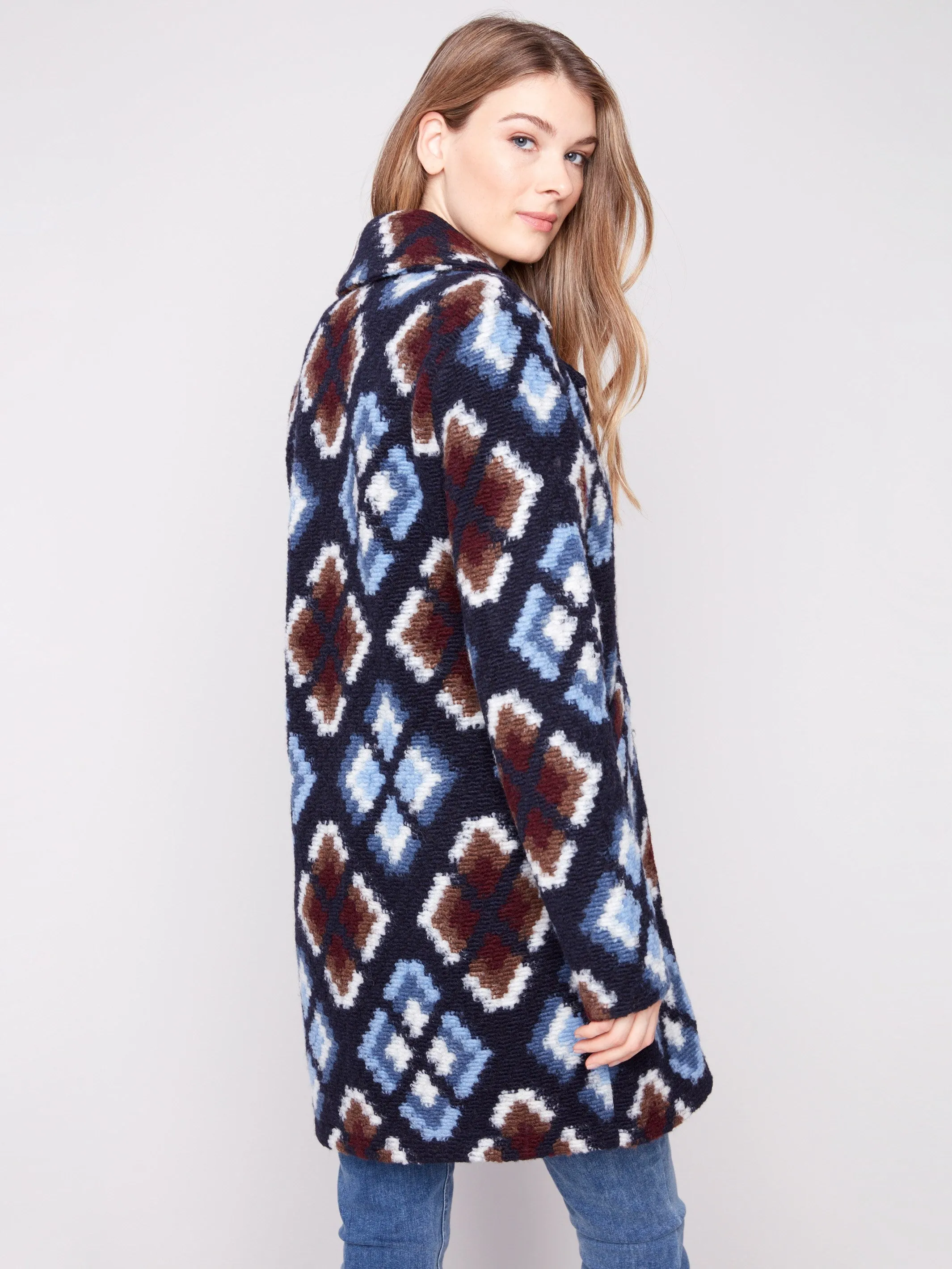 Long Crochet Coat - Twilight sold by Charlie B product image thumbnail 3