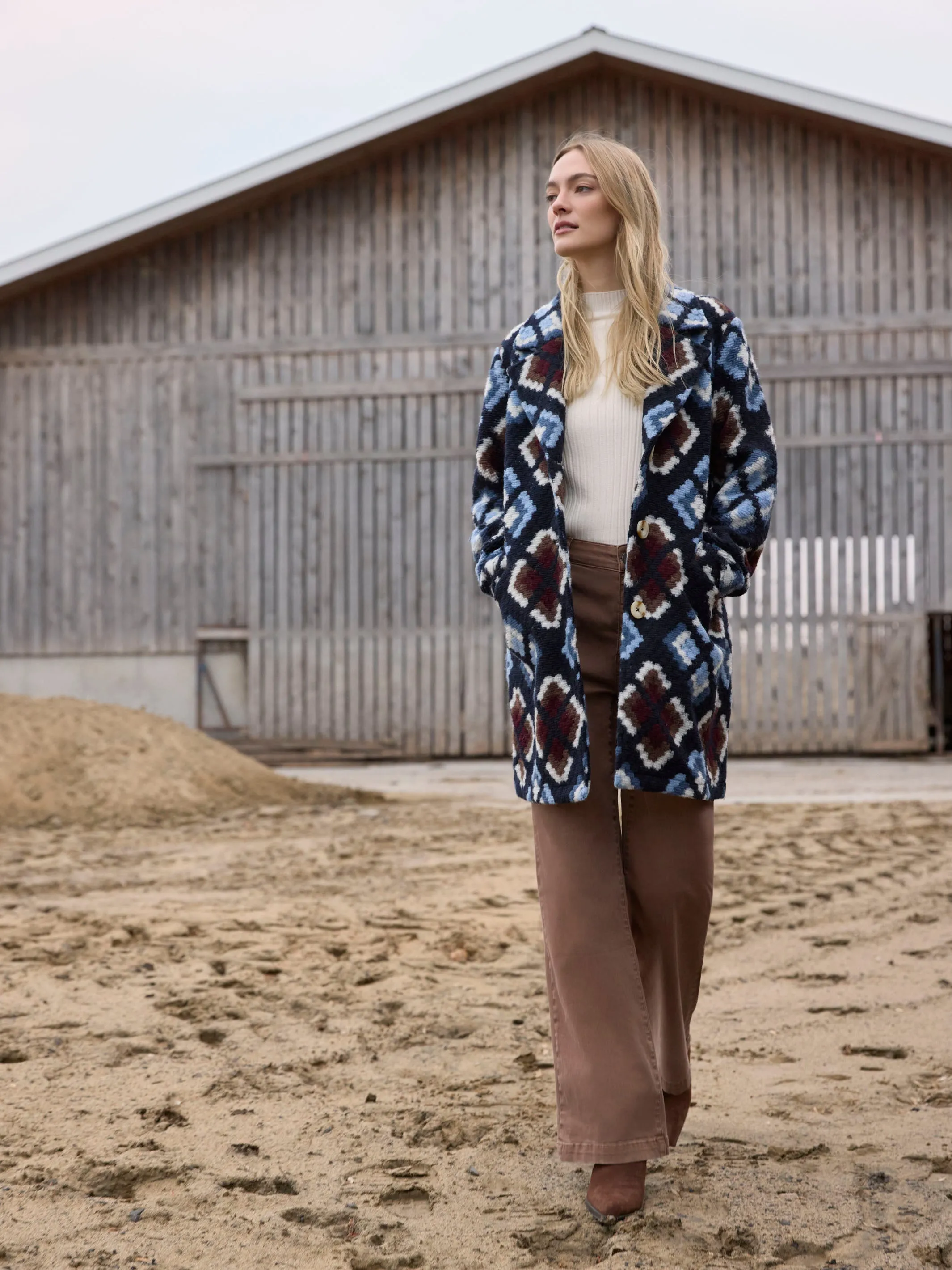 Long Crochet Coat - Twilight sold by Charlie B product image thumbnail 5