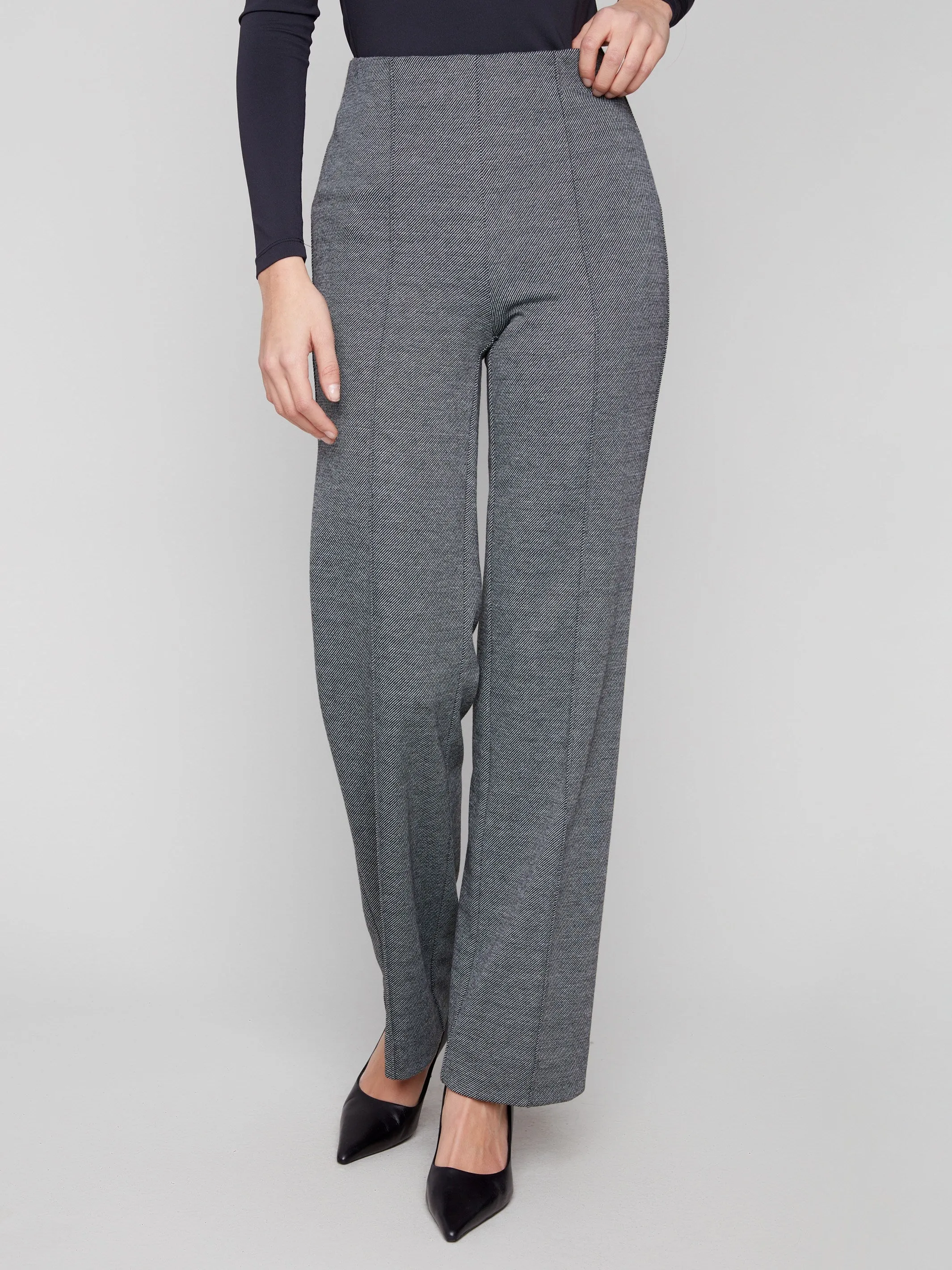 Pull-On Twill Ponte Pants - Black sold by Charlie B product image thumbnail 2