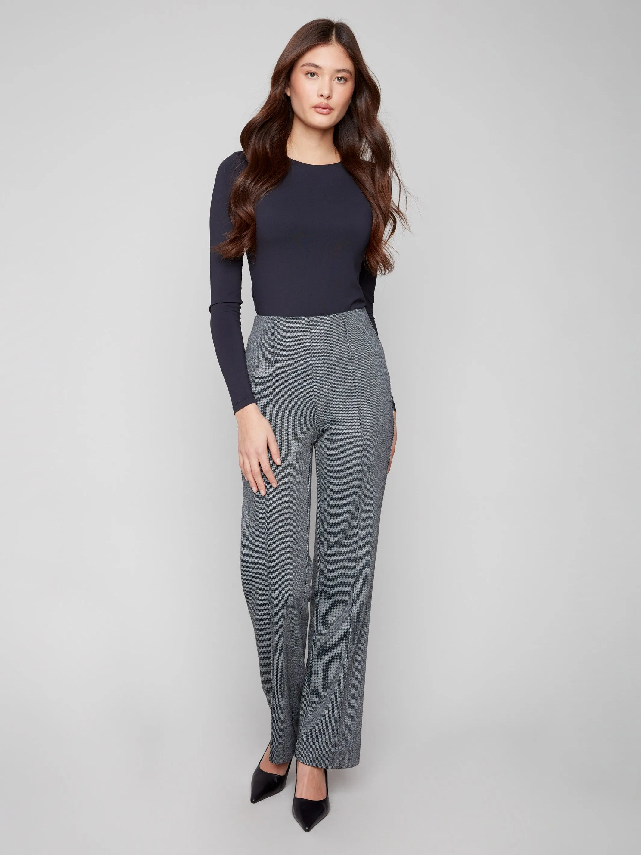 Pull-On Twill Ponte Pants - Black sold by Charlie B product image thumbnail 3