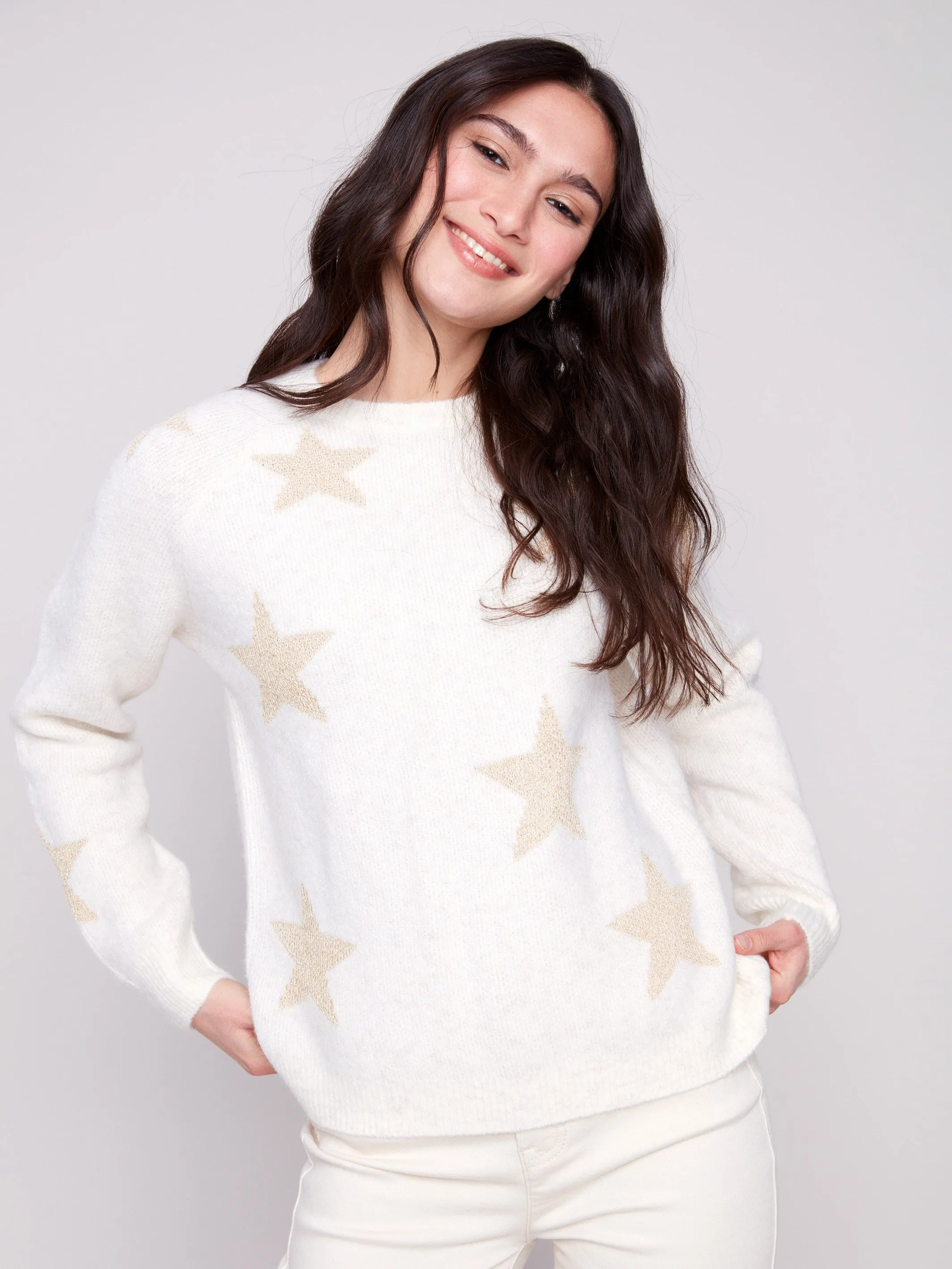 Star Jacquard Lurex Sweater - Stars sold by Charlie B