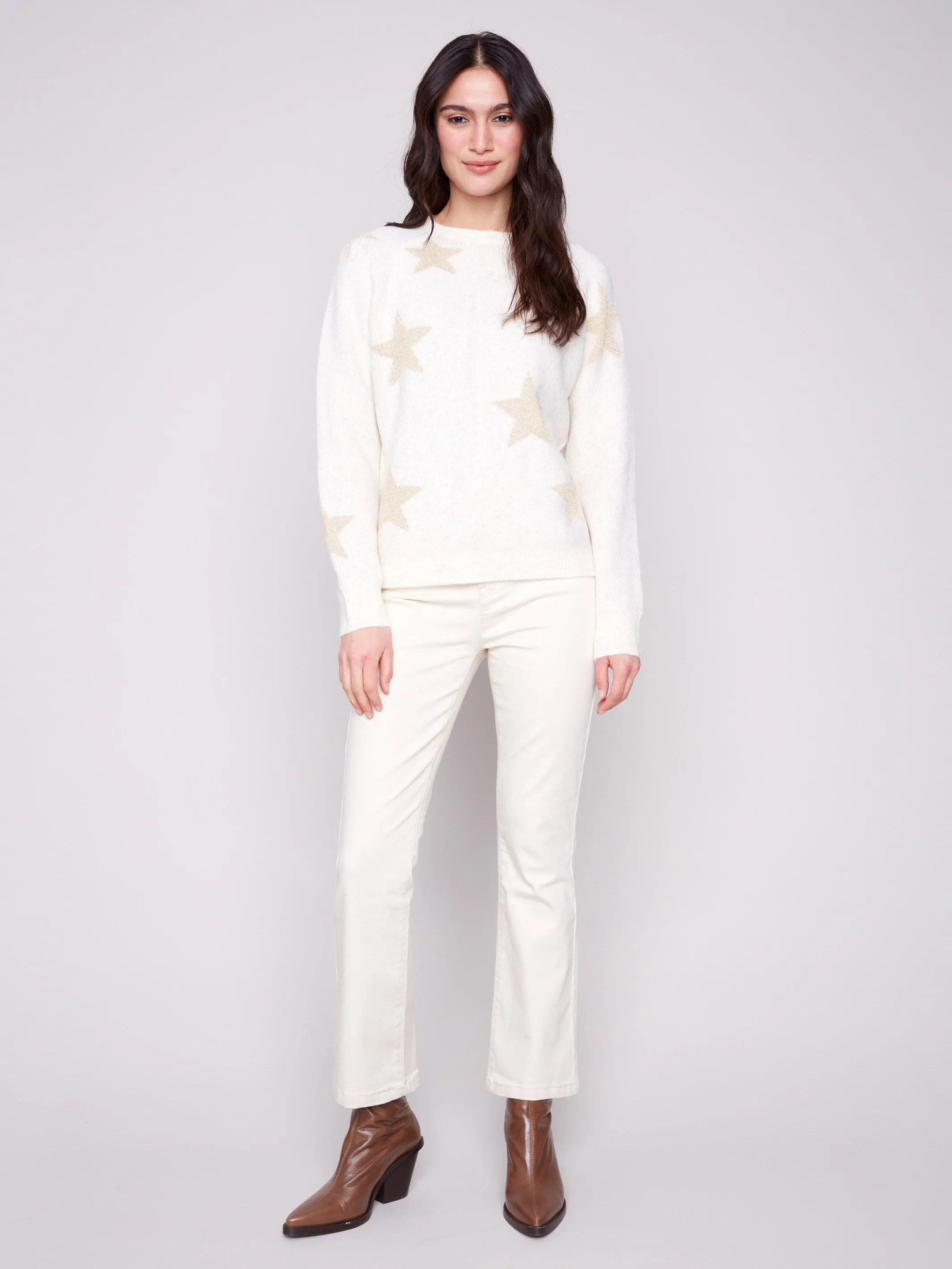 Star Jacquard Lurex Sweater - Stars sold by Charlie B product image thumbnail 2