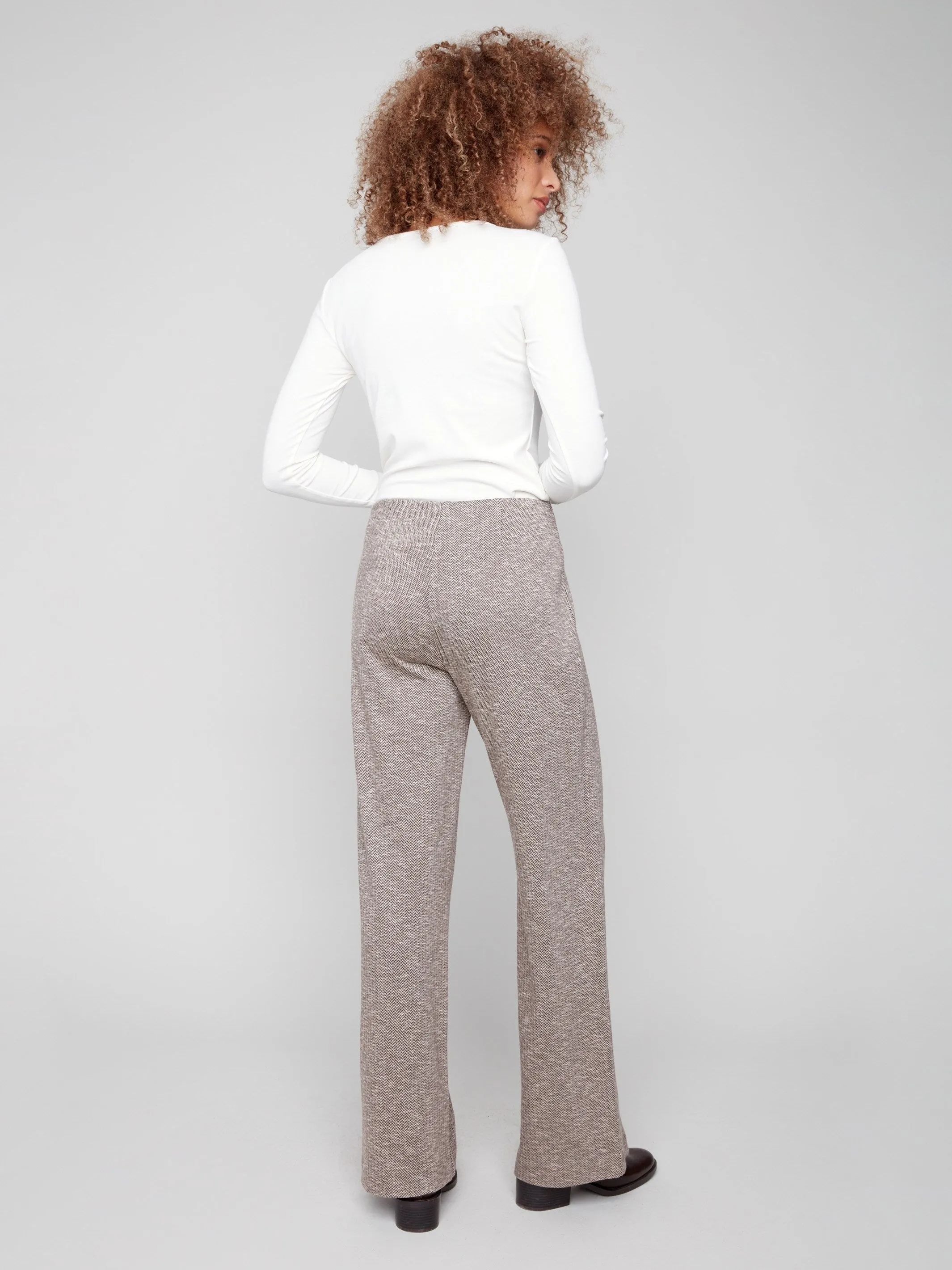 Herringbone Pull-On Pants - Mocha sold by Charlie B product image thumbnail 4