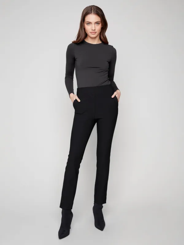 Slim Fit Dress Pants - Black sold by Charlie B