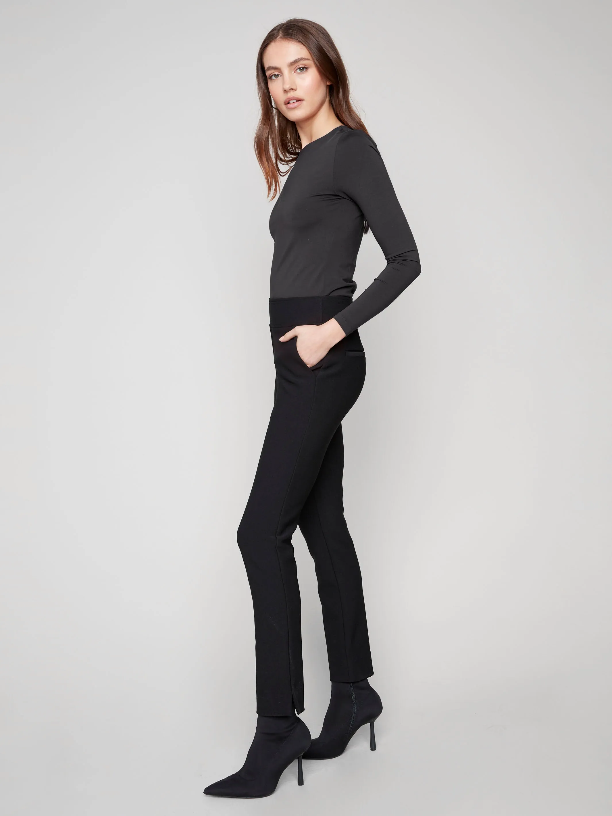 Slim Fit Dress Pants - Black sold by Charlie B product image thumbnail 3