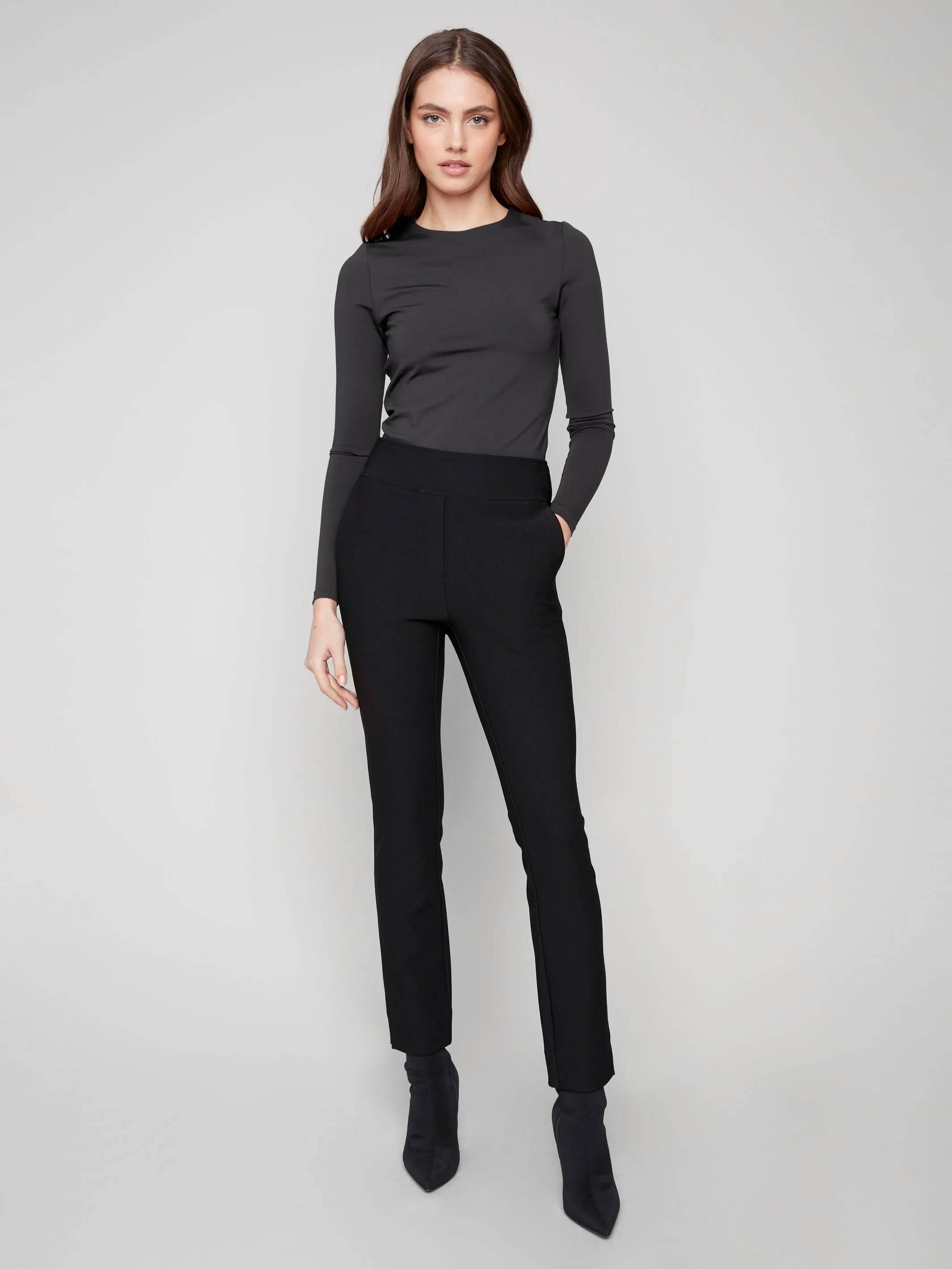 Slim Fit Dress Pants - Black sold by Charlie B product image thumbnail 4