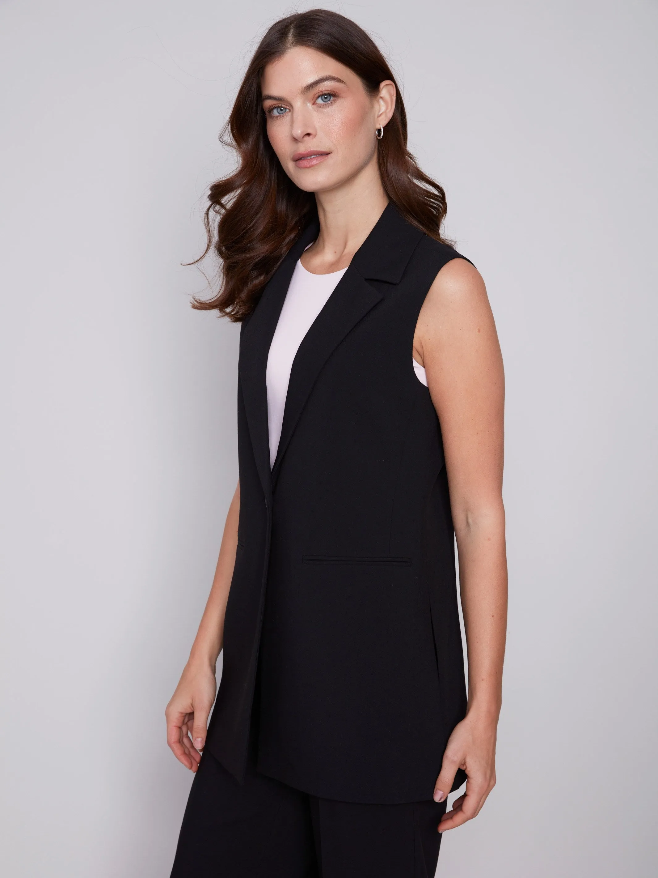 Tailored Blazer Vest - Black sold by Charlie B product image thumbnail 3