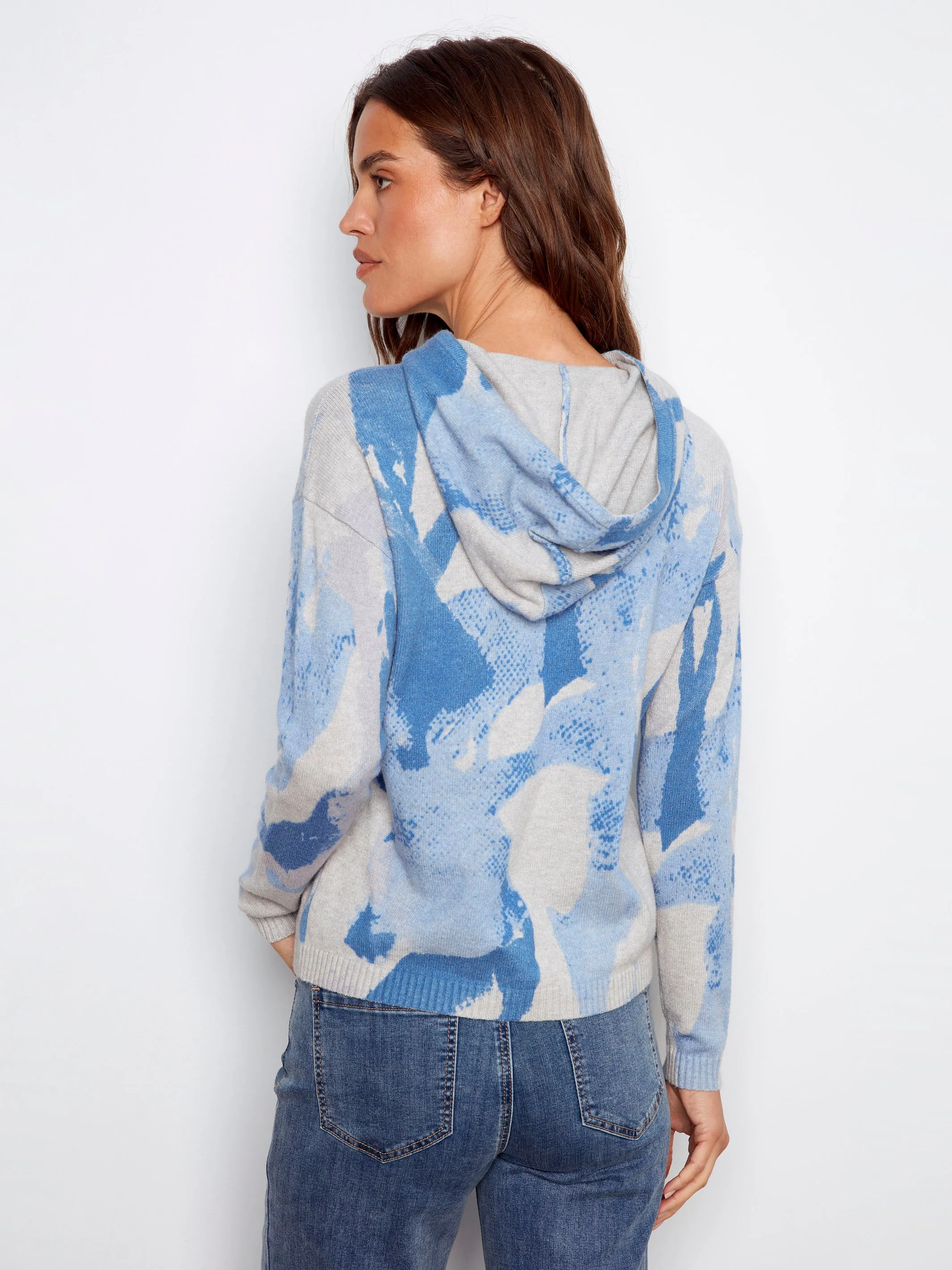 Printed Hoodie Sweater - Blue Airy sold by Charlie B product image thumbnail 5