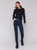 Sweater With Crochet Sleeves - Navy sold by Charlie B