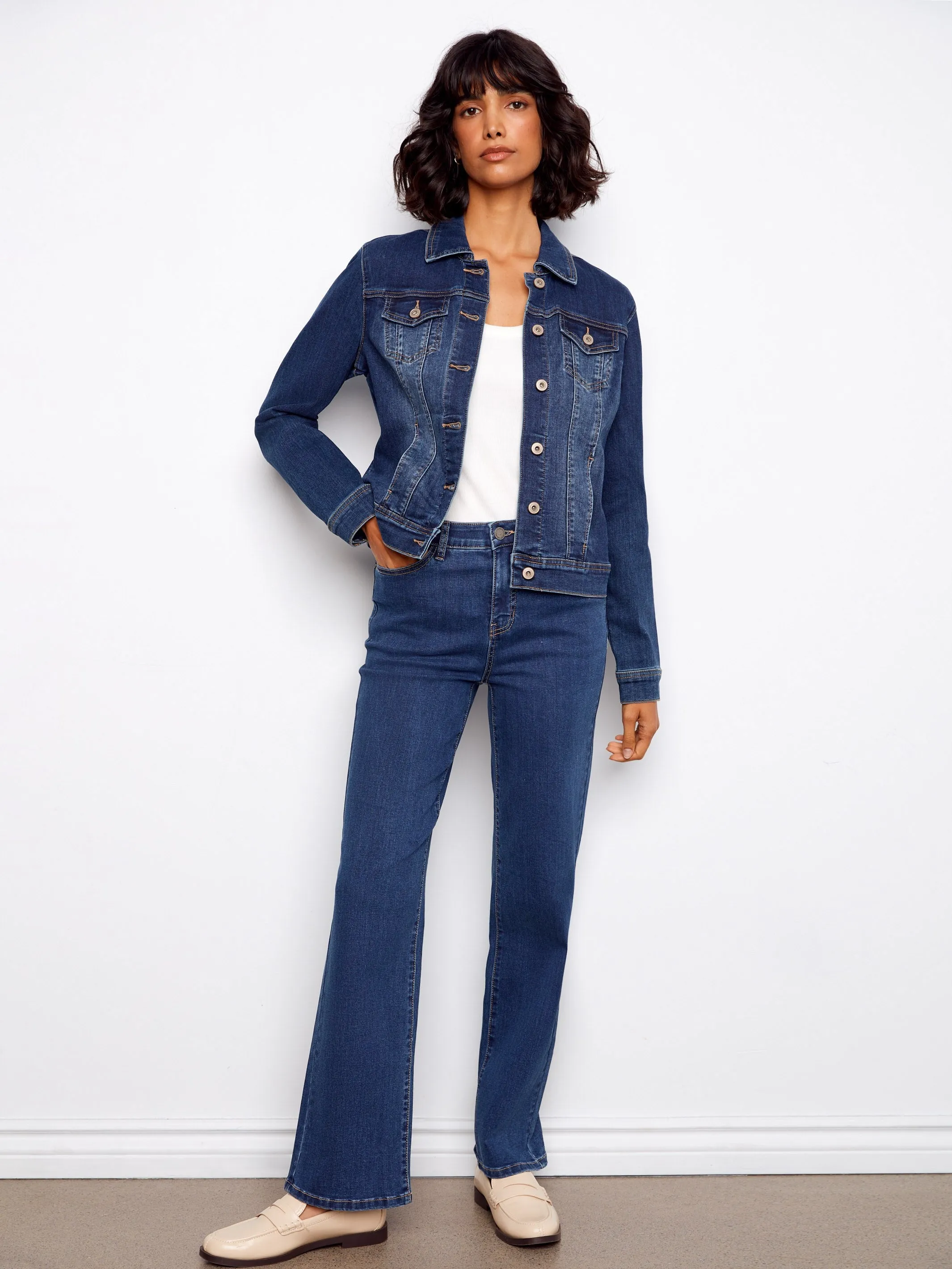 Stretch Denim Jacket - Indigo sold by Charlie B product image thumbnail 2