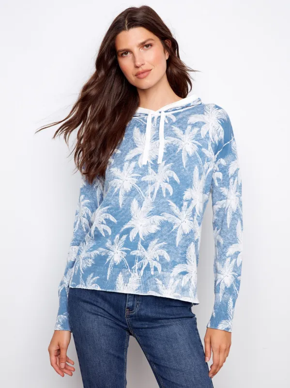 Reverse Print Hoodie Sweater - Tropic made by Charlie B