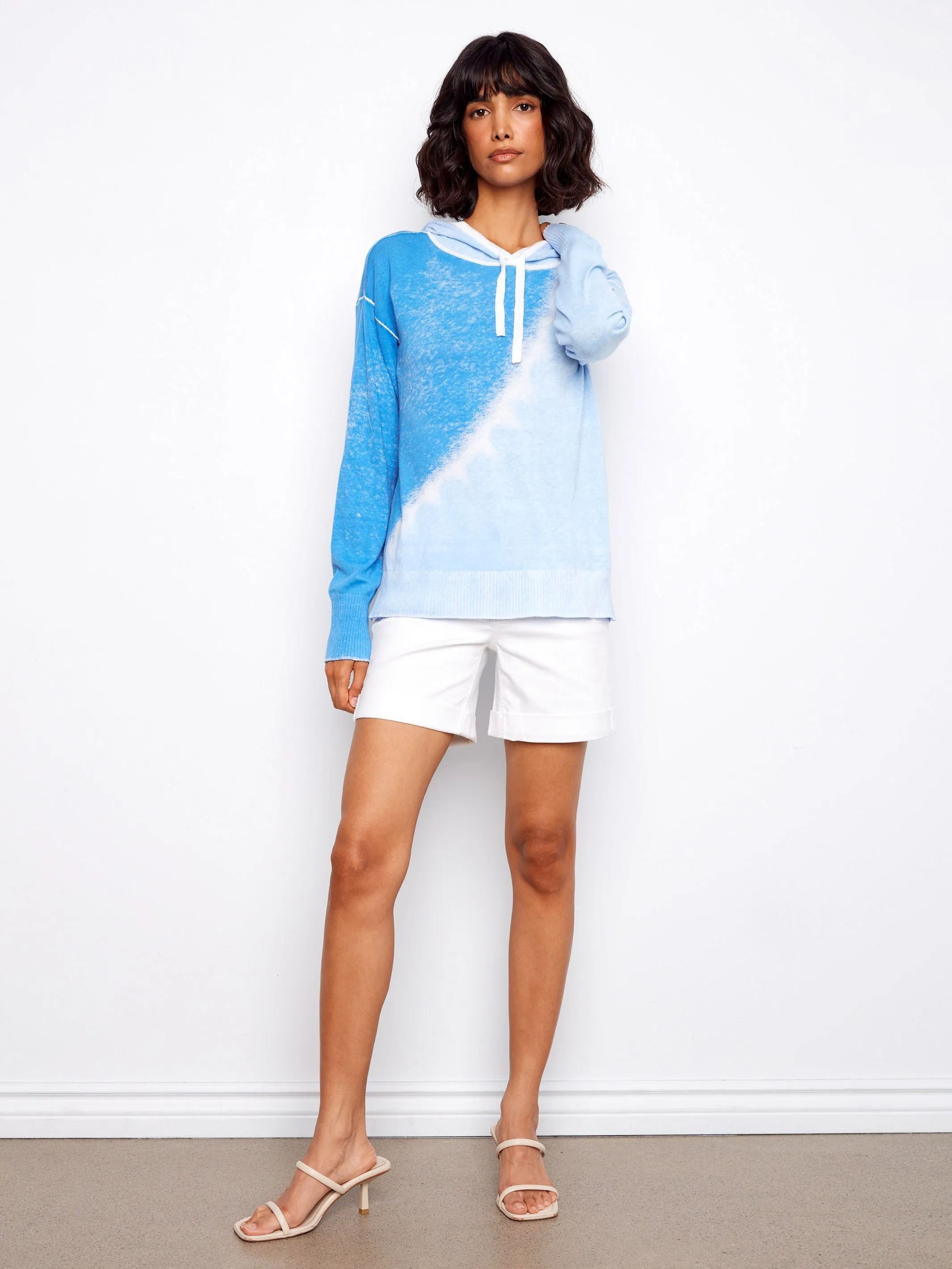 Reverse Print Hoodie Sweater - Cloud sold by Charlie B product image thumbnail 2