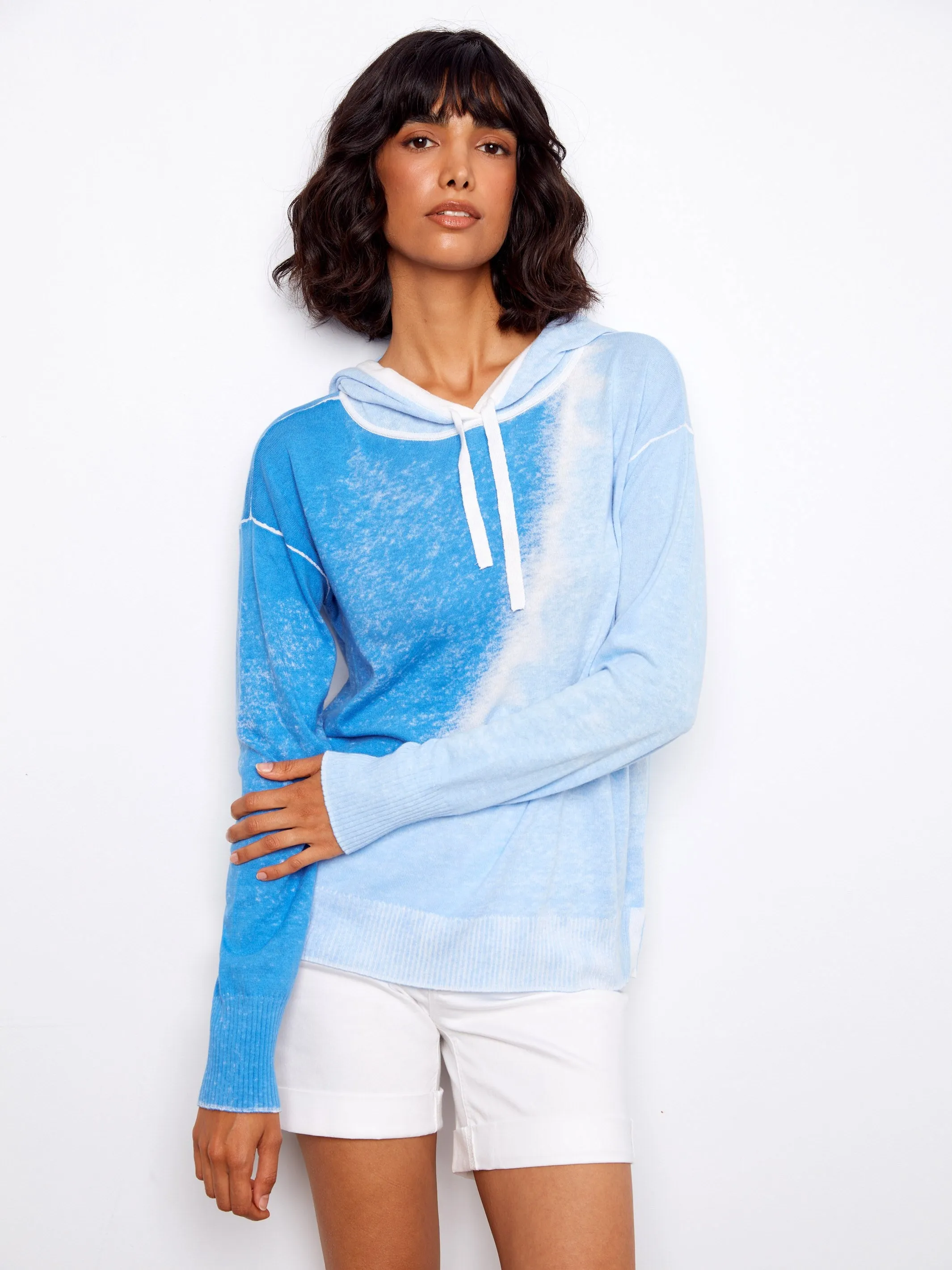 Reverse Print Hoodie Sweater - Cloud sold by Charlie B product image thumbnail 3
