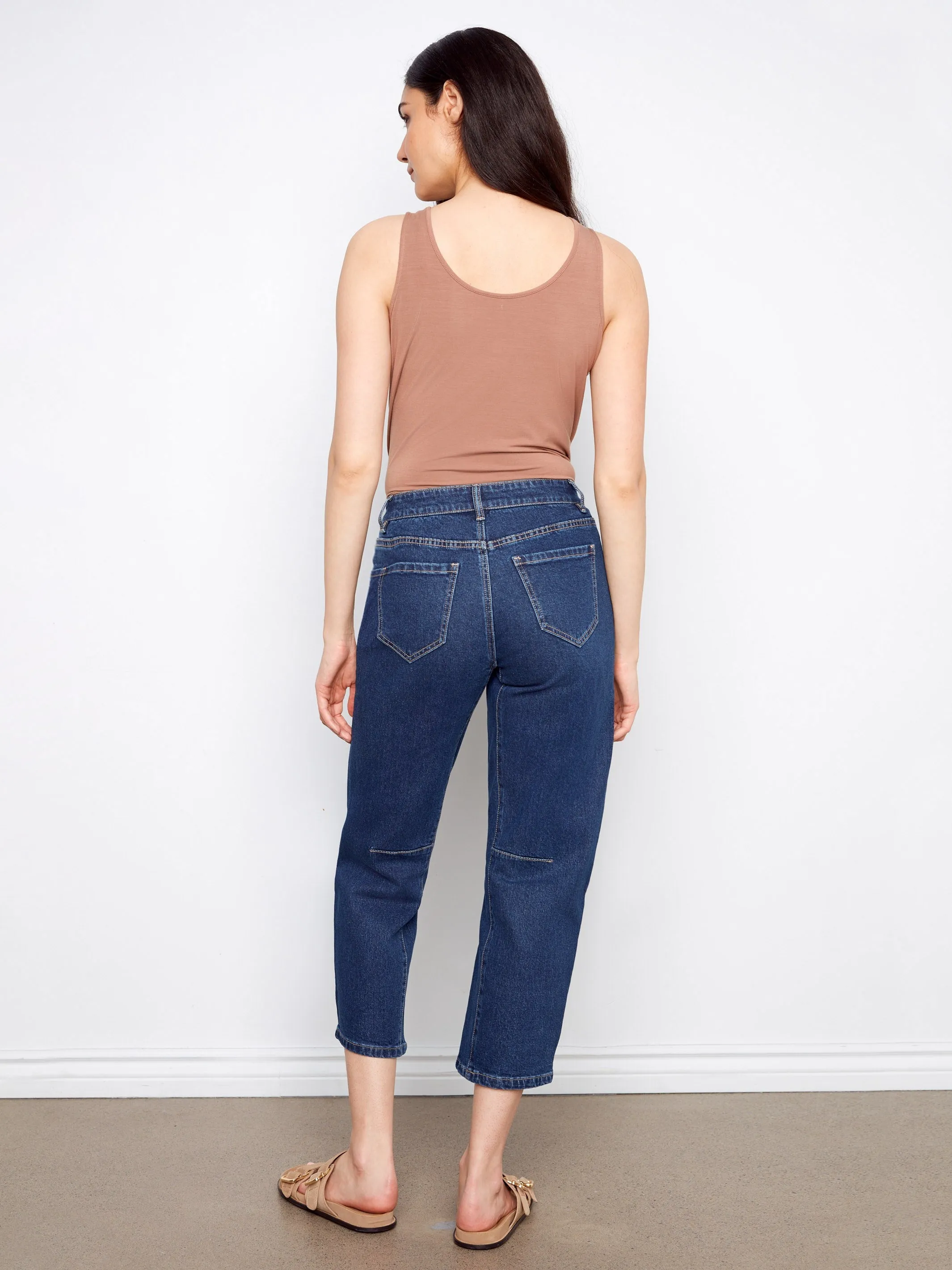 Cropped Barrel Jeans - Indigo sold by Charlie B product image thumbnail 5