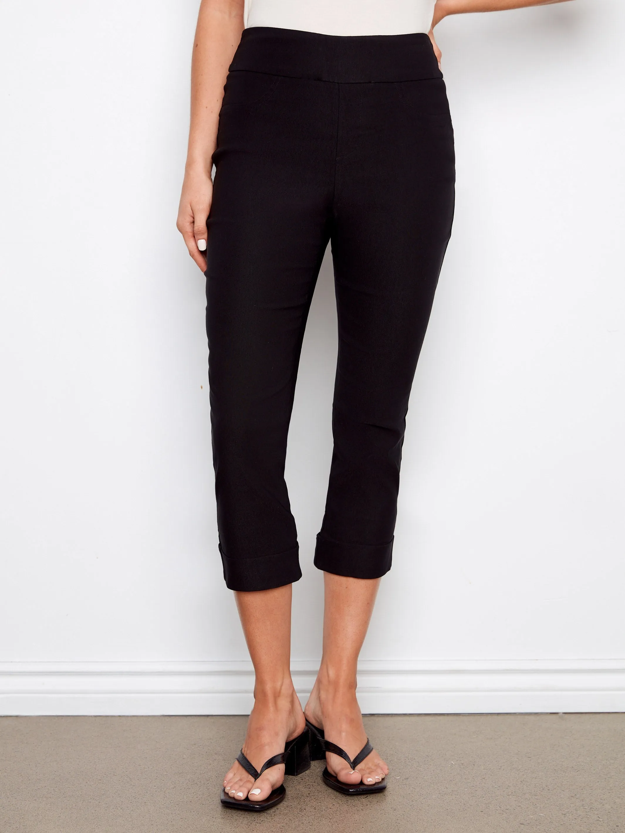 Stretch Pull-on Capris Pants - Black sold by Charlie B product image thumbnail 2