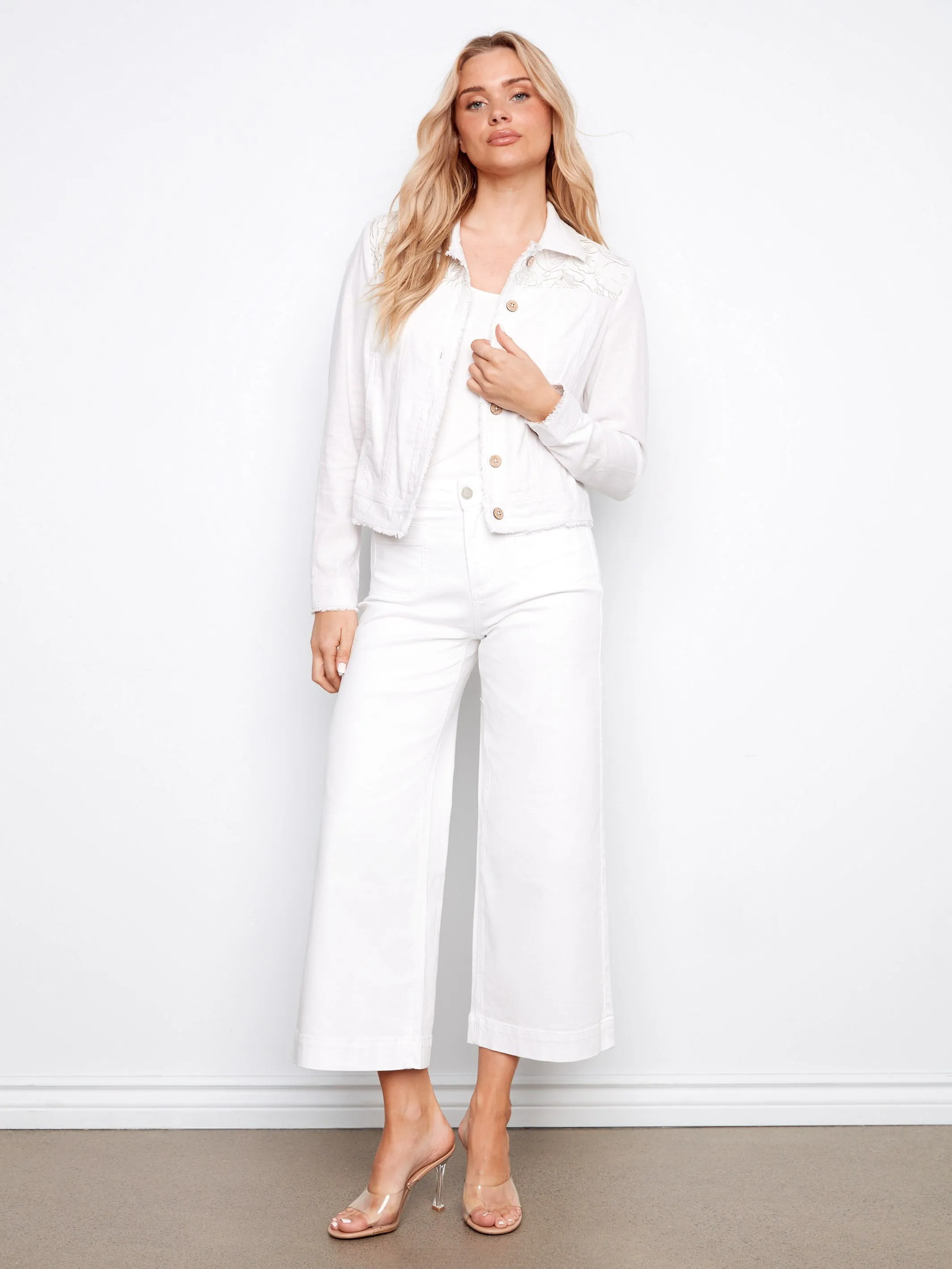 Embroidered Linen Blend Jacket - Embroidered sold by Charlie B product image thumbnail 2