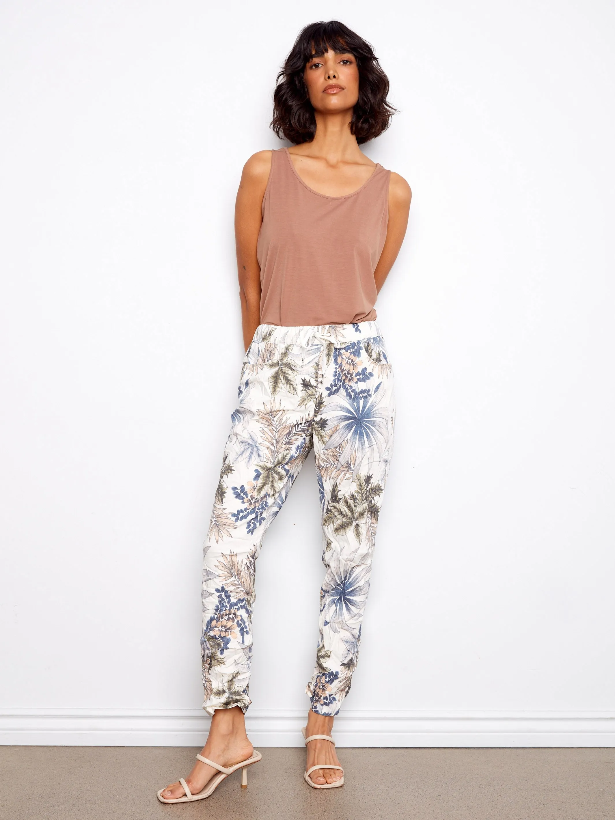 Printed Crinkle Jogger Pants - Hawaii sold by Charlie B product image thumbnail 4