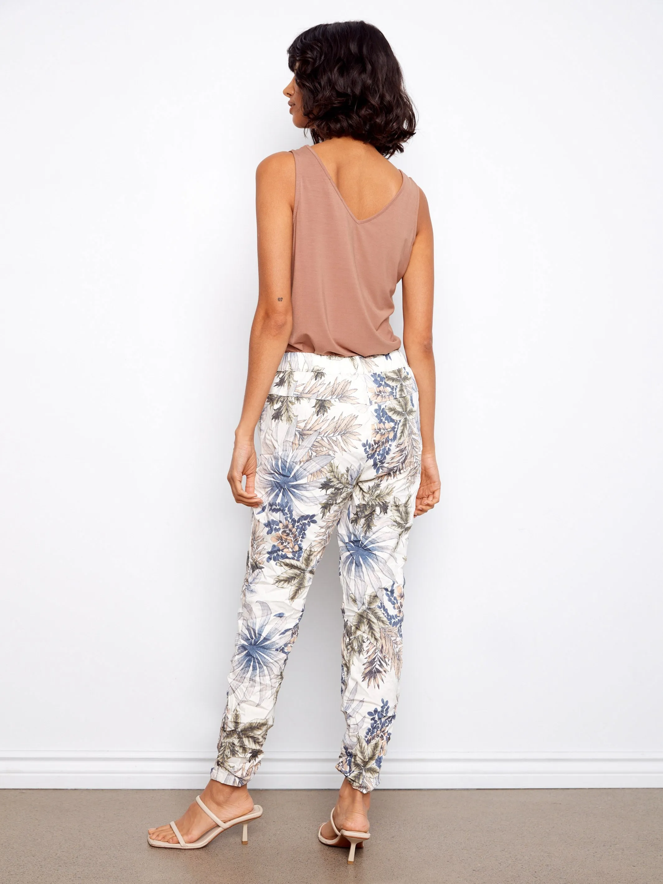 Printed Crinkle Jogger Pants - Hawaii sold by Charlie B product image thumbnail 5