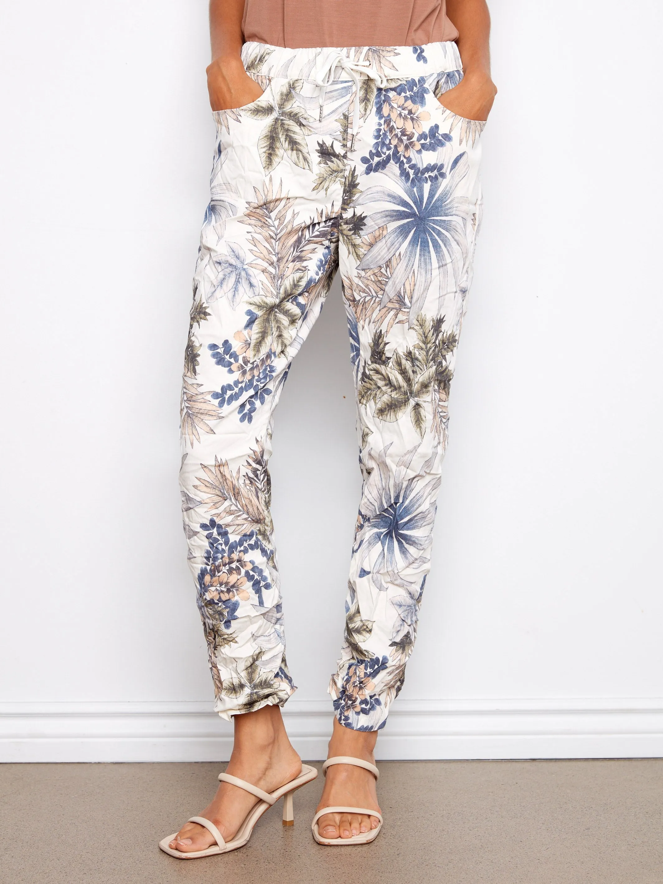 Printed Crinkle Jogger Pants - Hawaii sold by Charlie B product image thumbnail 2