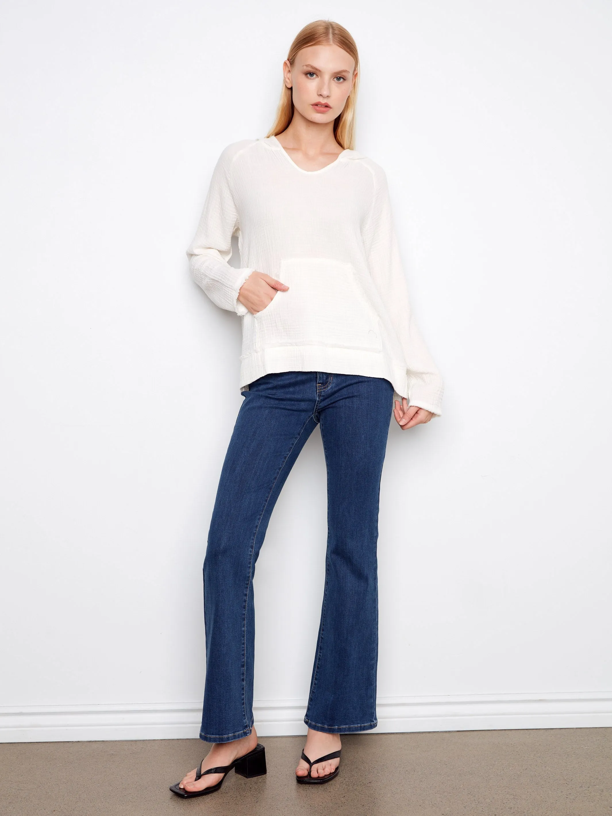 Bubble Cotton Hoodie - White sold by Charlie B product image thumbnail 4
